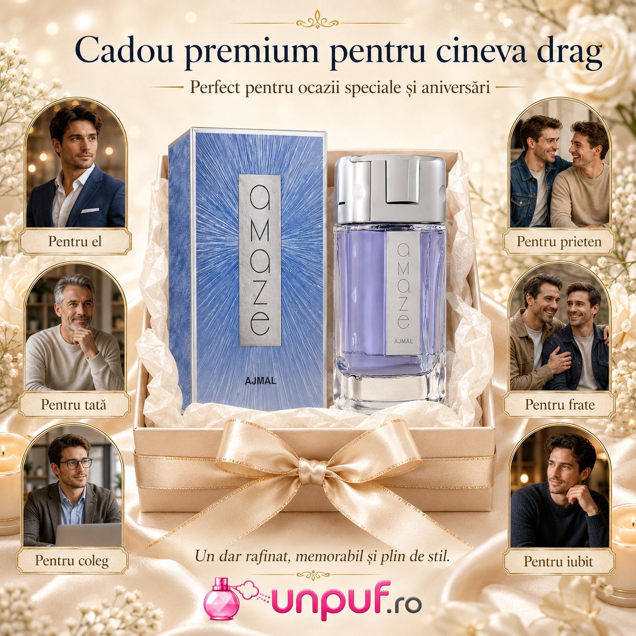 Ajmal Amaze Him 100 ml cadou premium pentru el, prieten, tată, frate, coleg sau iubit