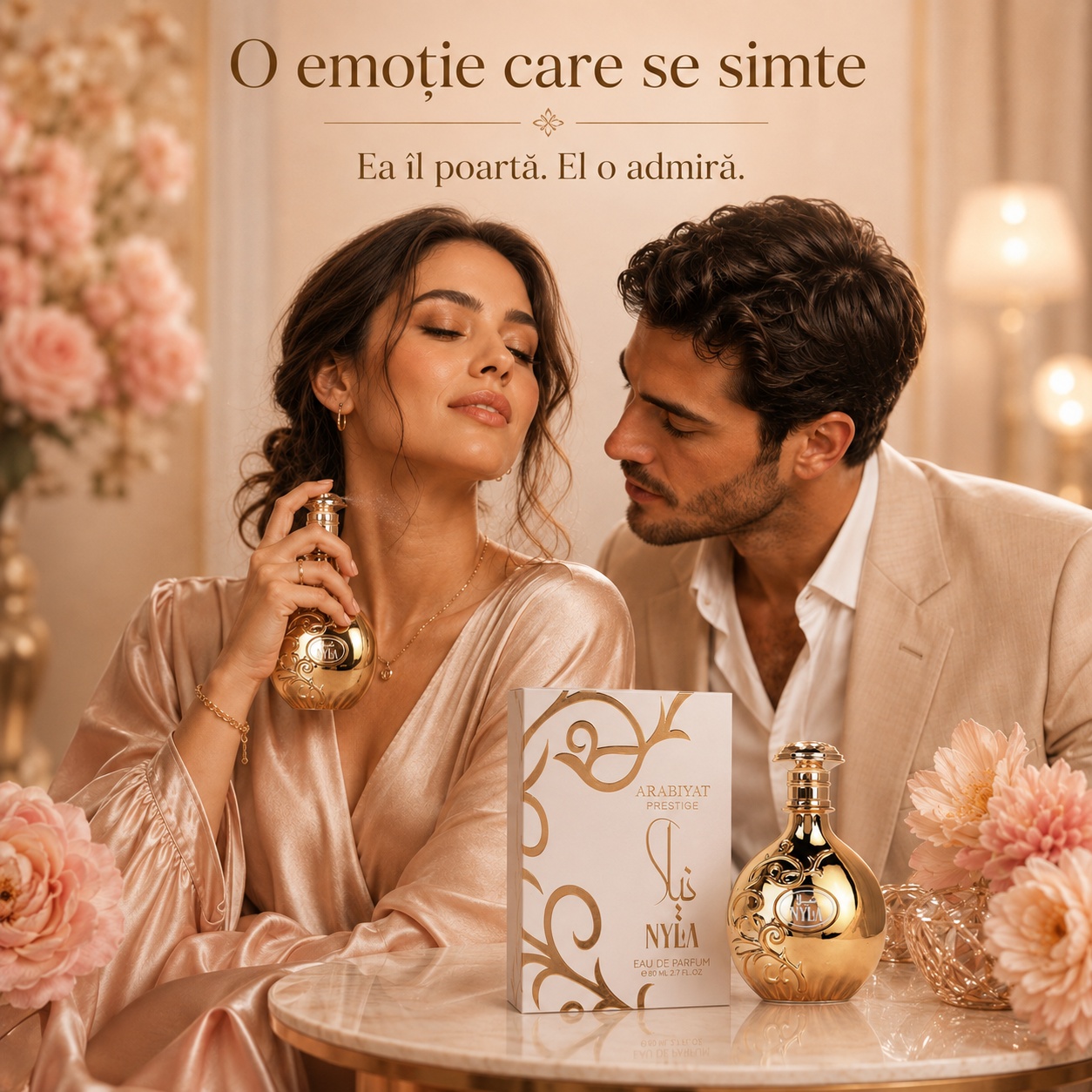 Arabiyat Prestige Nyla parfum elegant, feminin și potrivit pentru momente romantice