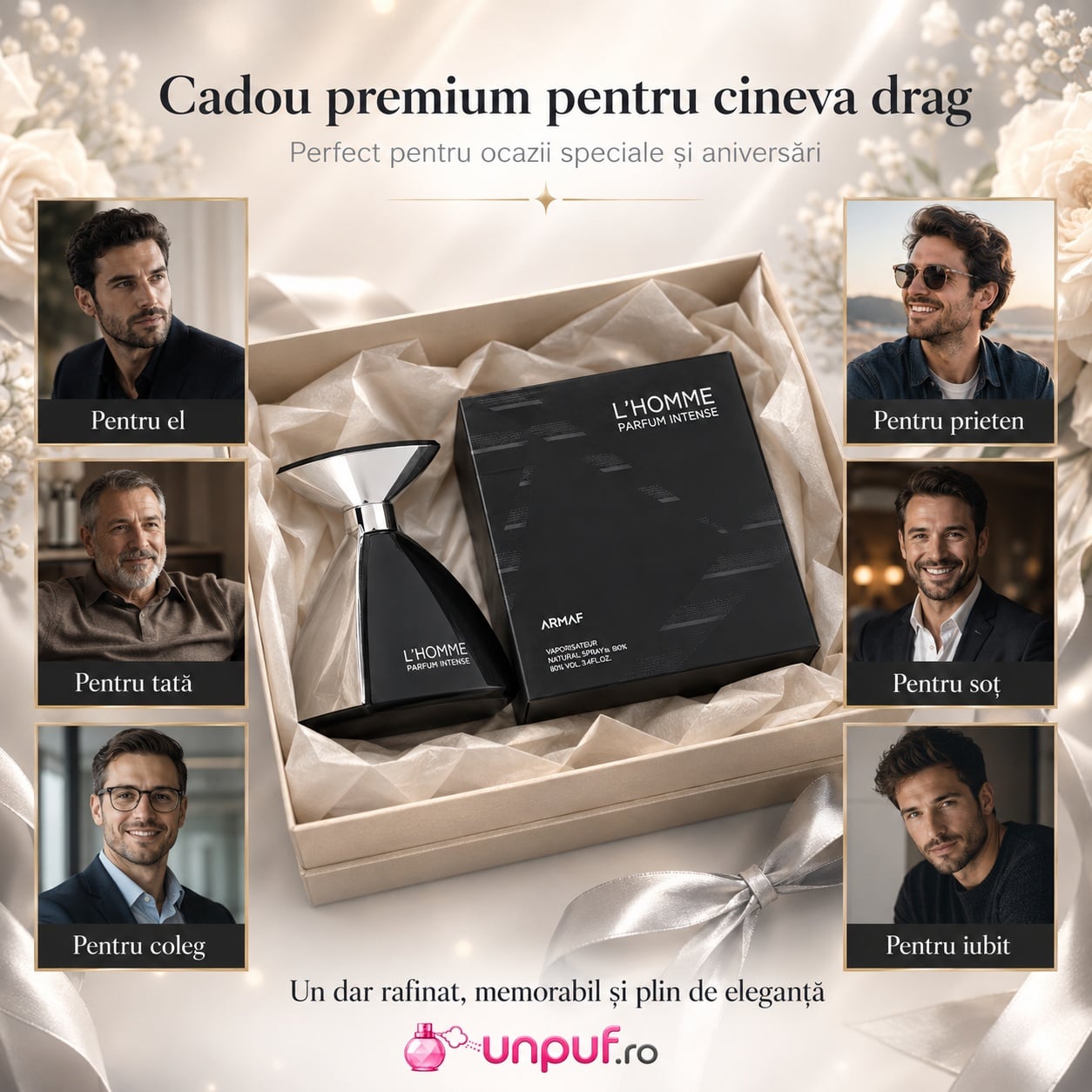 Armaf L Homme Parfum Intense cadou premium pentru el, tată, prieten, soț, coleg sau iubit