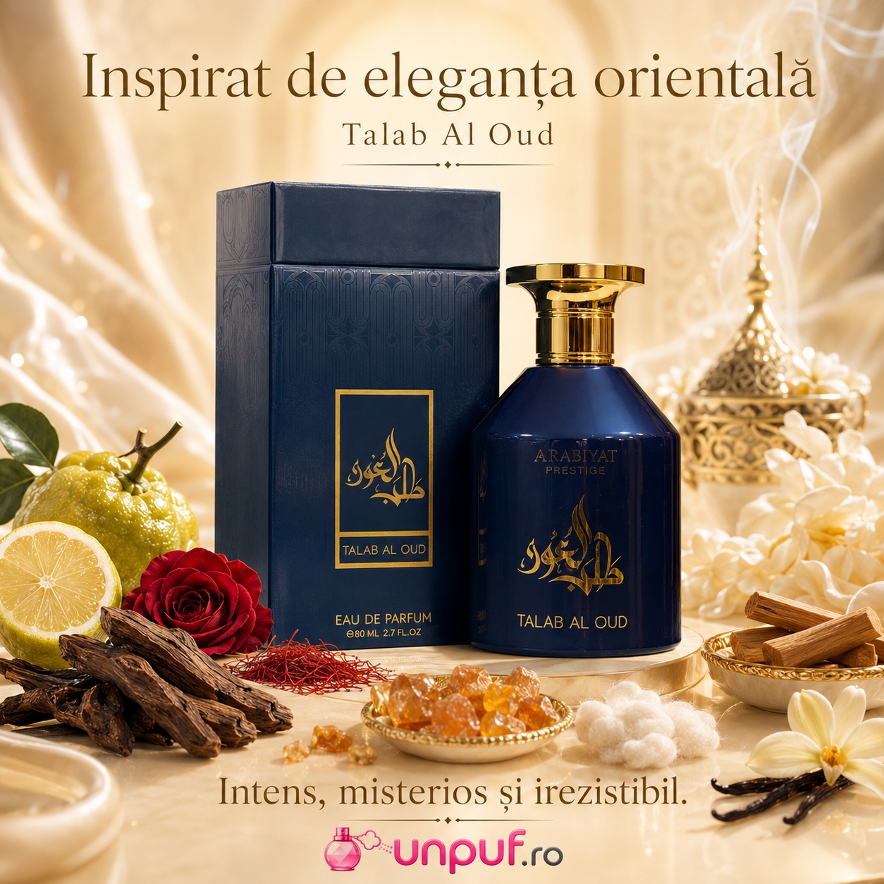 Talab Al Oud inspirat de eleganța orientală, parfum intens, misterios și irezistibil