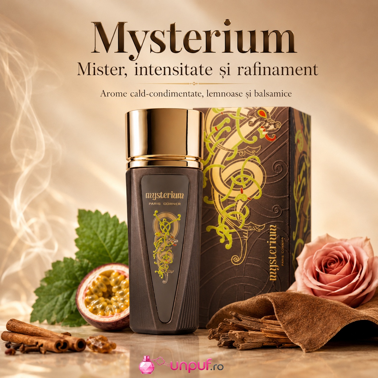 Mysterium Paris Corner mister intensitate și rafinament cu arome cald condimentate lemnoase și balsamice
