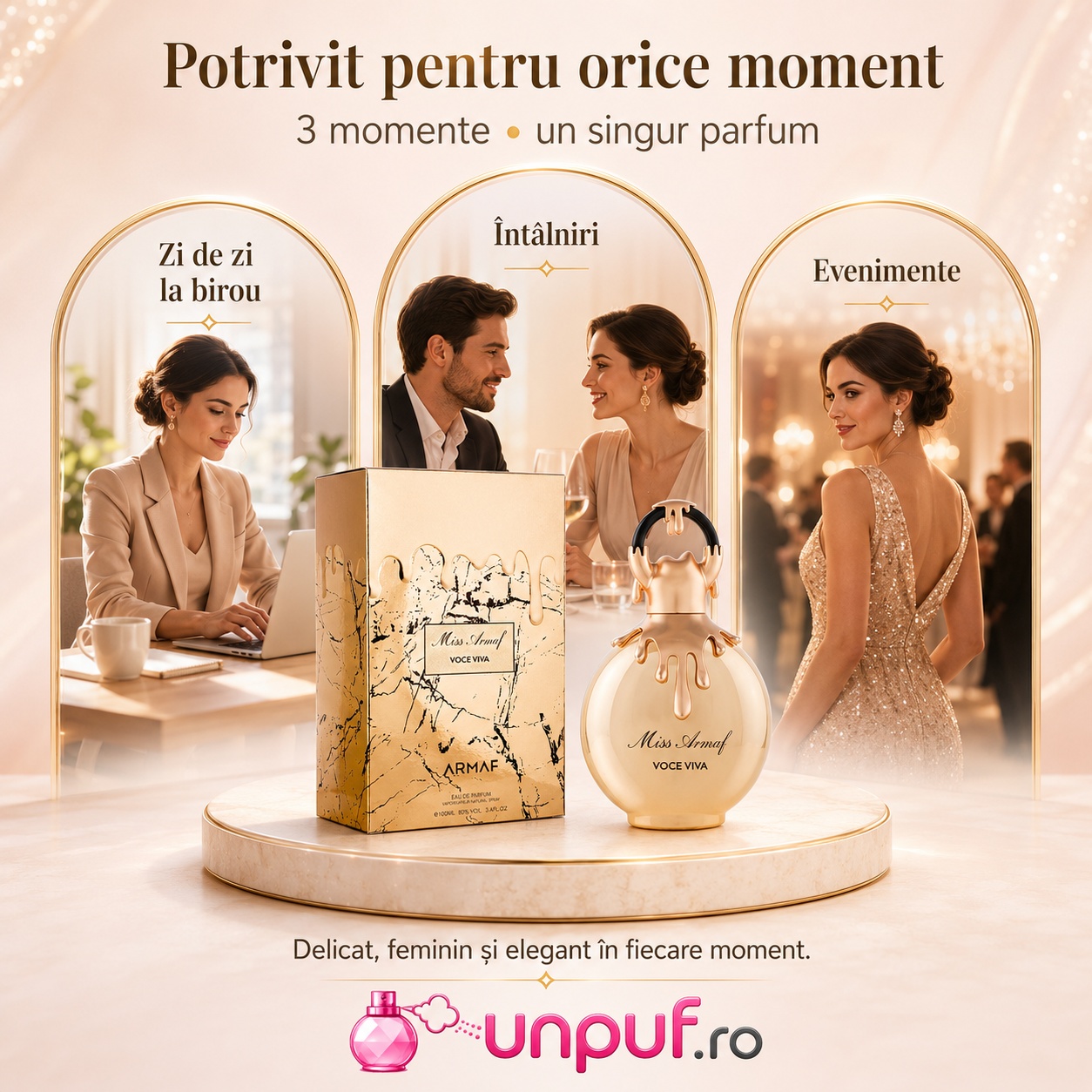 Armaf Miss Voceviva potrivit pentru zi de zi la birou, &icirc;nt&acirc;lniri și evenimente