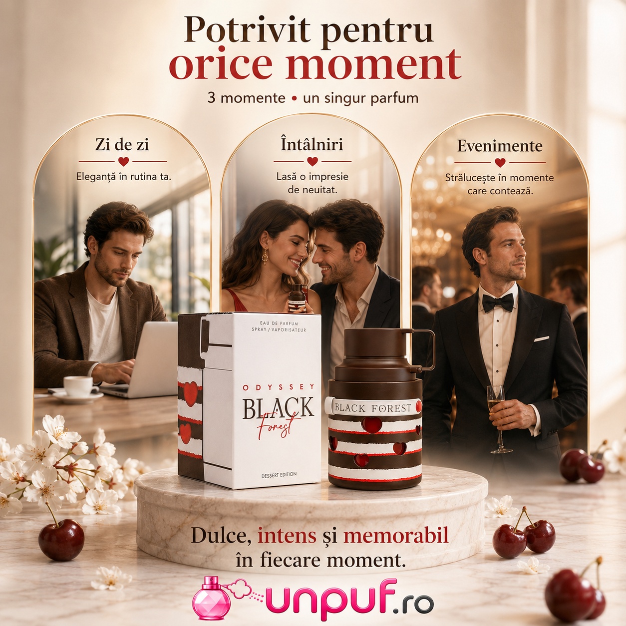 Armaf Odyssey Black Forest Desert potrivit pentru zi de zi, &icirc;nt&acirc;lniri și evenimente