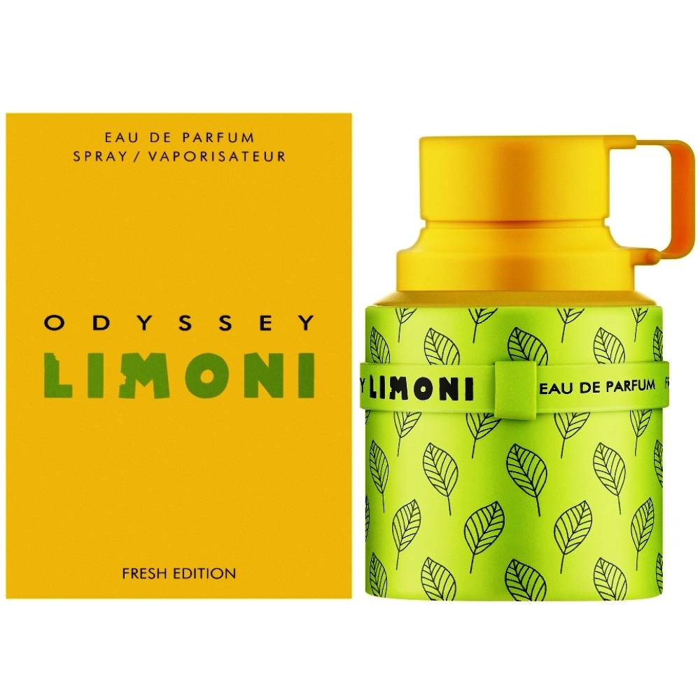 Cutie originală Armaf Odyssey Limoni Fresh Edition 200 ml și flacon verde lime parfum unisex