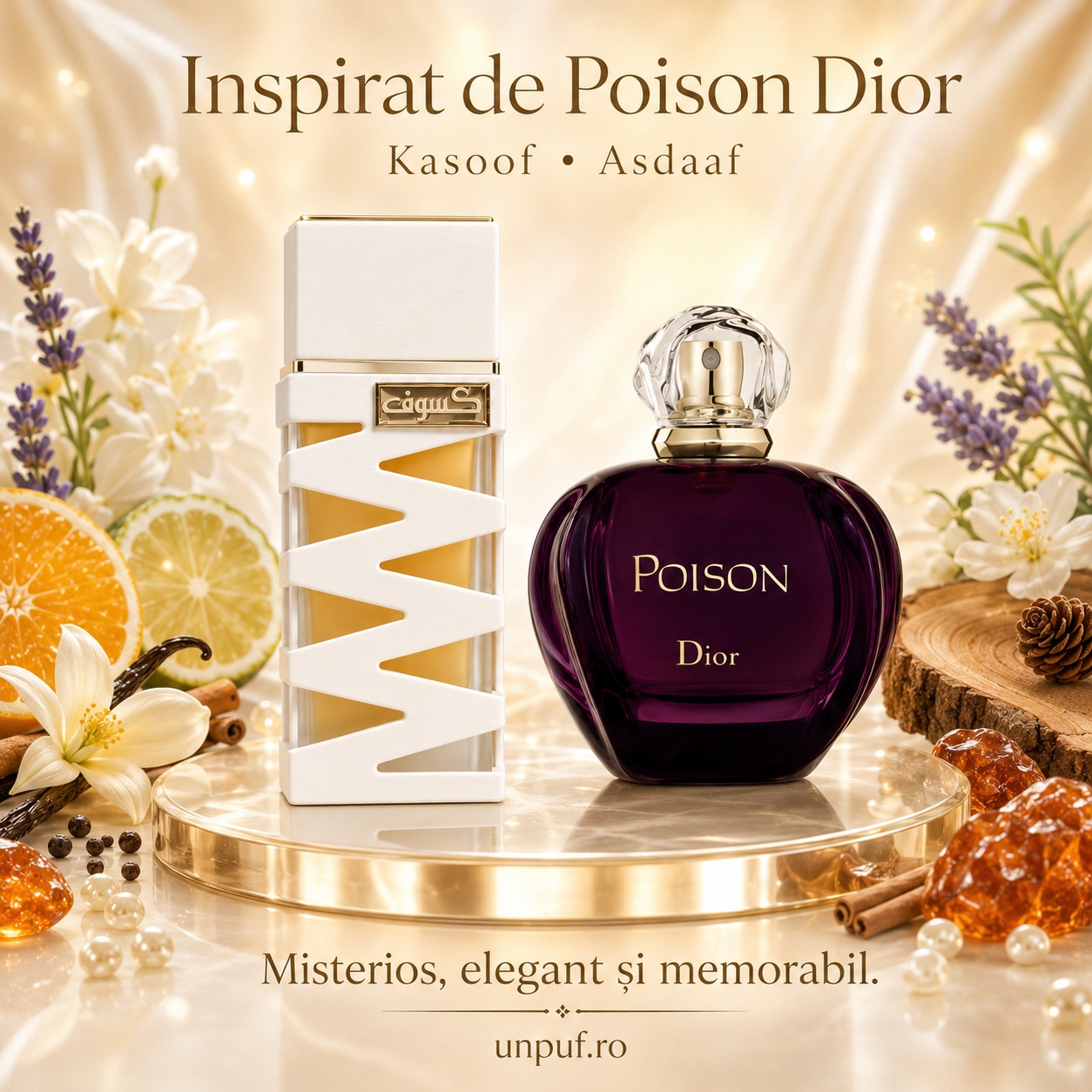 Asdaaf Kasoof White Extract inspirat de Poison Dior, parfum misterios, elegant și memorabil