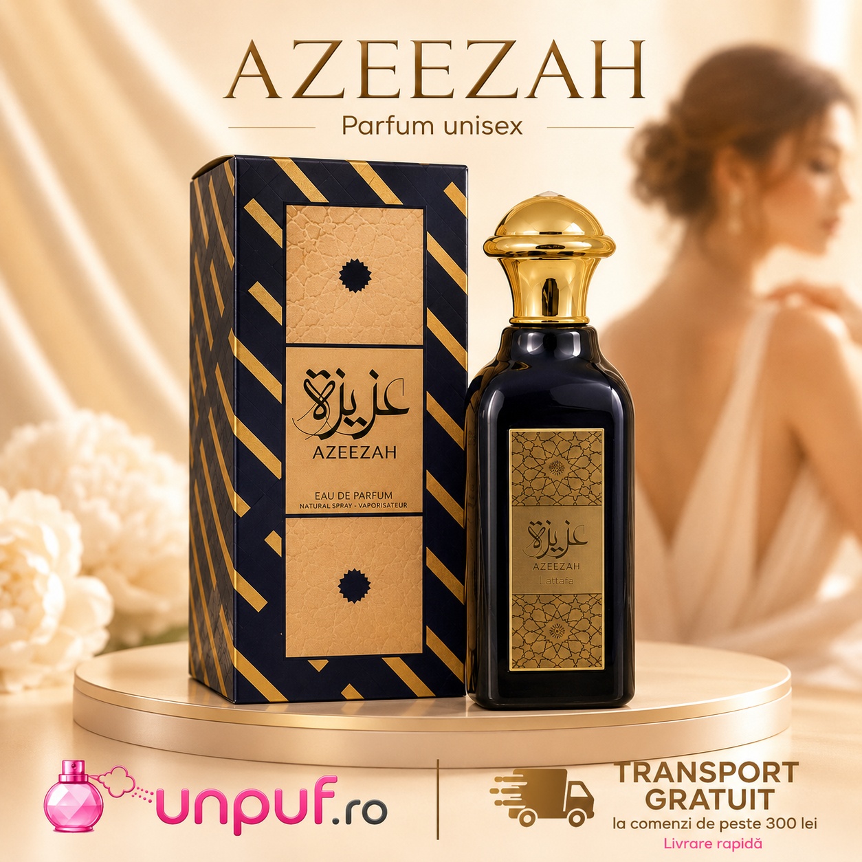 Azeezah Lattafa parfum de damă luminos, delicat, sofisticat și persistent
