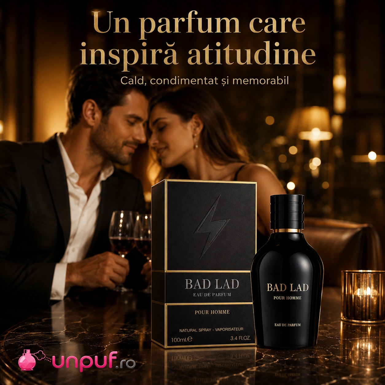 Bad Lad Fragrance World parfum romantic bărbătesc cald condimentat și memorabil, un parfum care inspiră atitudine