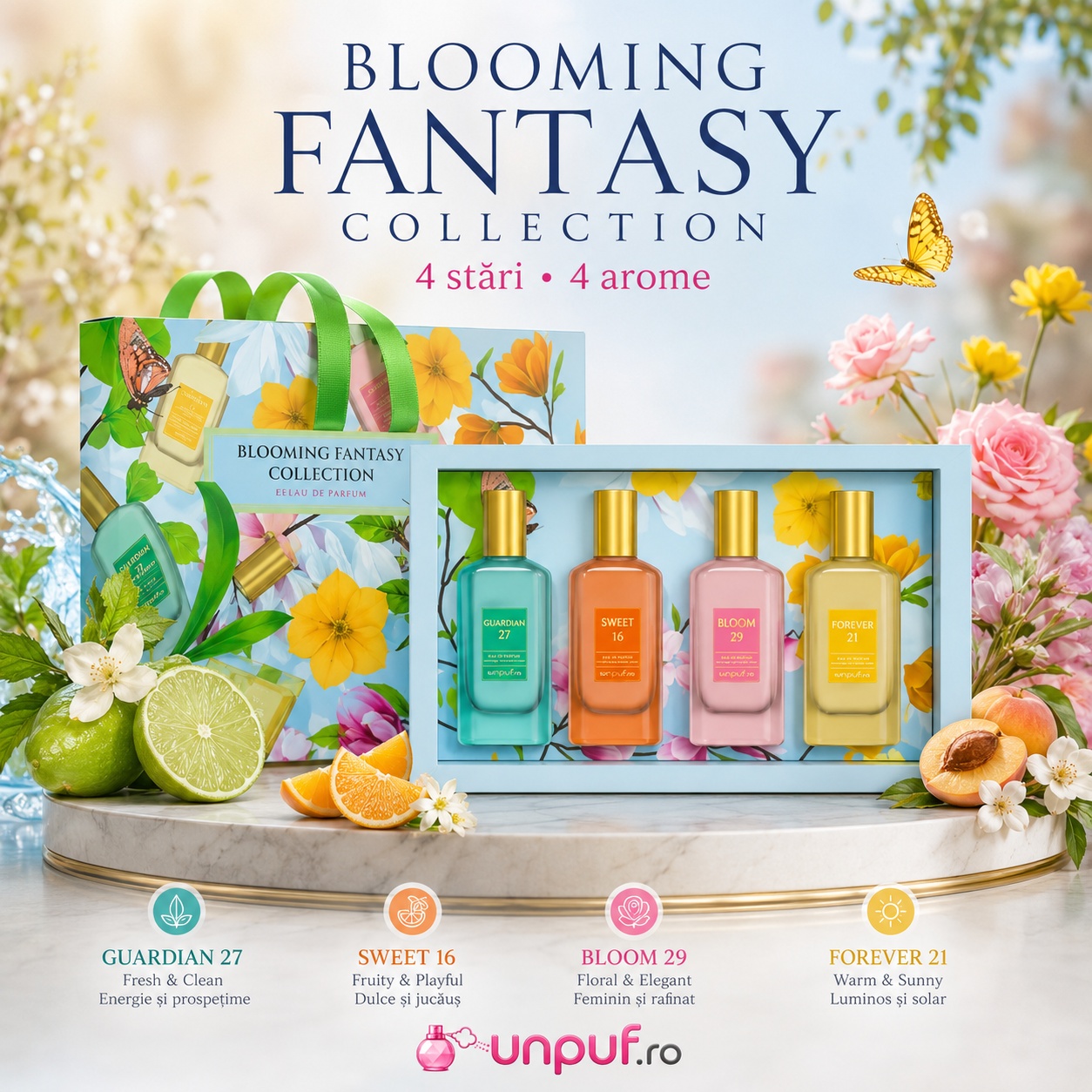 Blooming Fantasy potrivit pentru zi de zi, birou, întâlniri și călătorii