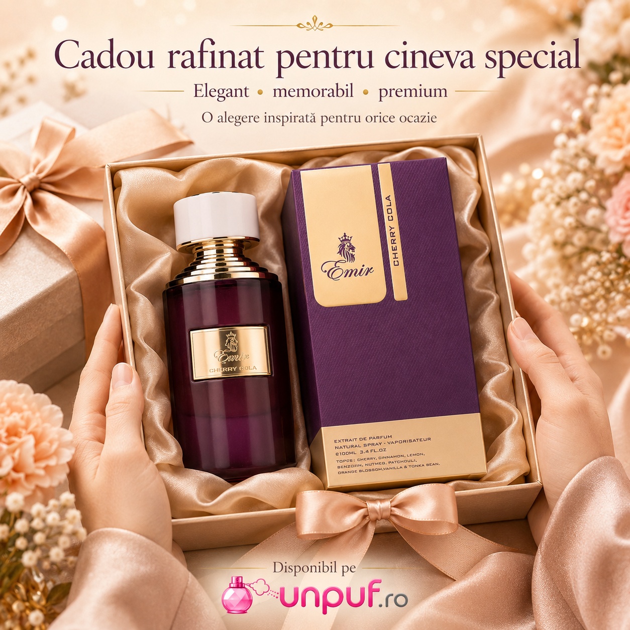 Cherry Cola Emir cadou rafinat pentru cineva special, elegant, memorabil și premium