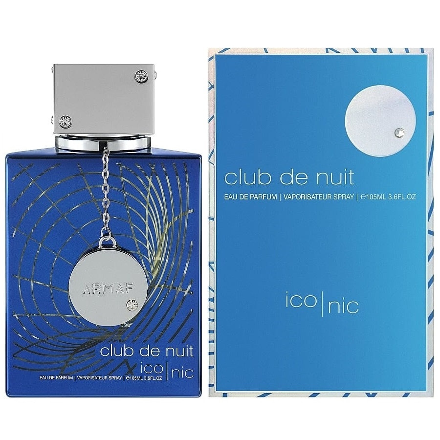 Cutie originală Armaf Club De Nuit Blue Iconic 105 ml și flacon albastru parfum pentru bărbat