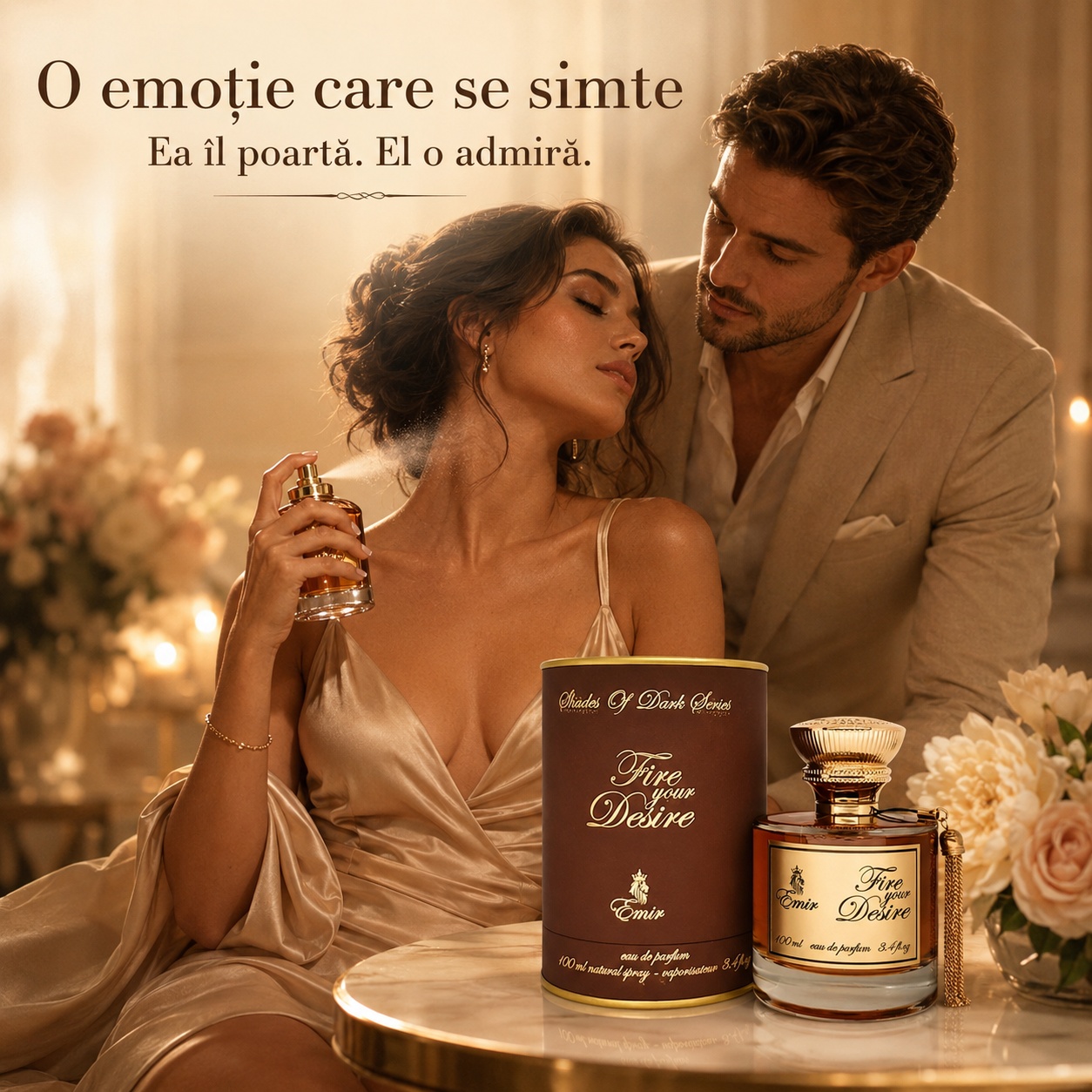 Fire Your Desire Emir o emoție care se simte, parfum cald dulce rafinat și memorabil pentru damă și bărbat