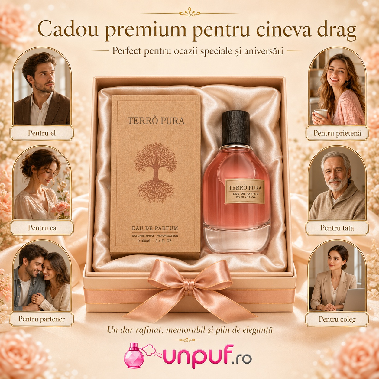 Fragrance World Terro Pura cadou premium pentru cineva drag, parfum elegant și memorabil