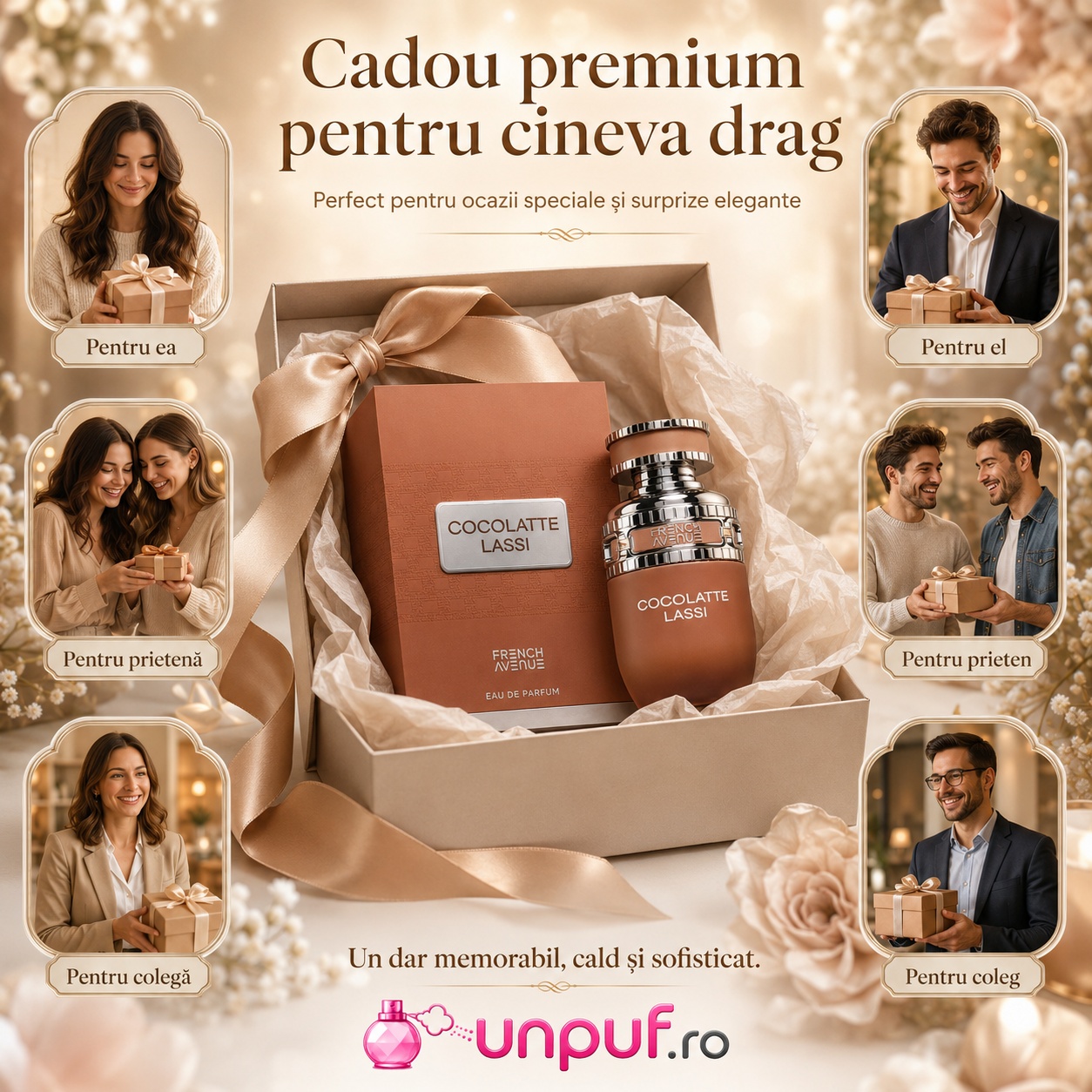 Cadou premium Cocolatte Lassi French Avenue pentru ea, pentru el, aniversări și ocazii speciale