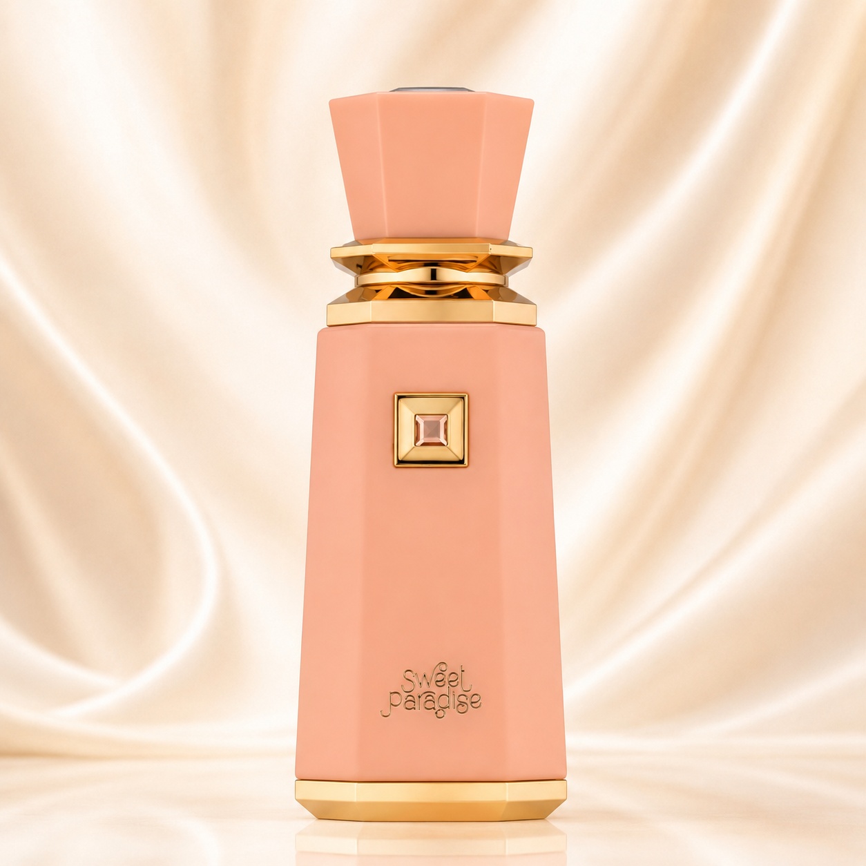 Sweet Paradise French Avenue parfum de damă sticlă roz pudrat cu detalii aurii premium