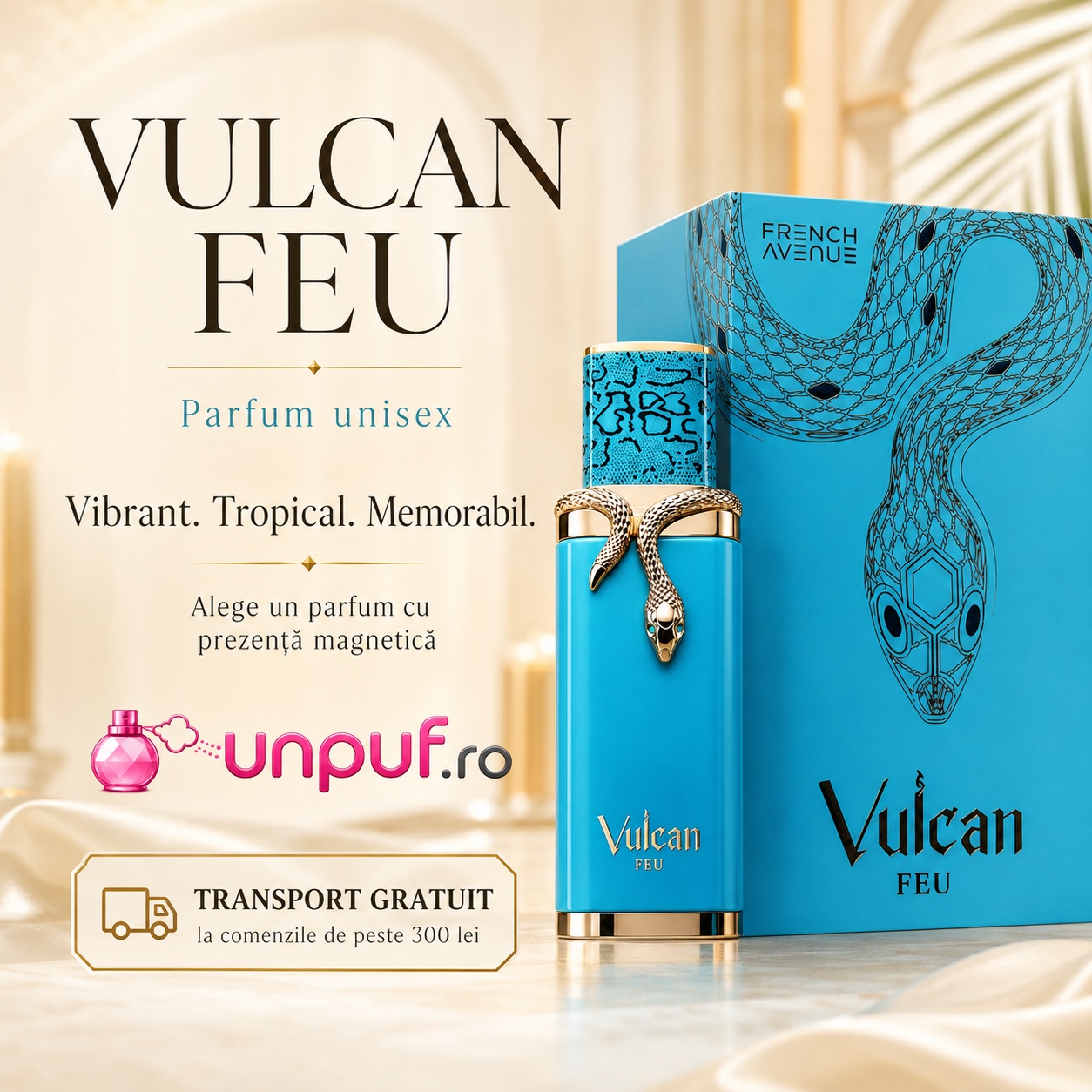Vulcan Feu French Avenue parfum unisex vibrant tropical memorabil cu transport gratuit peste 300 lei