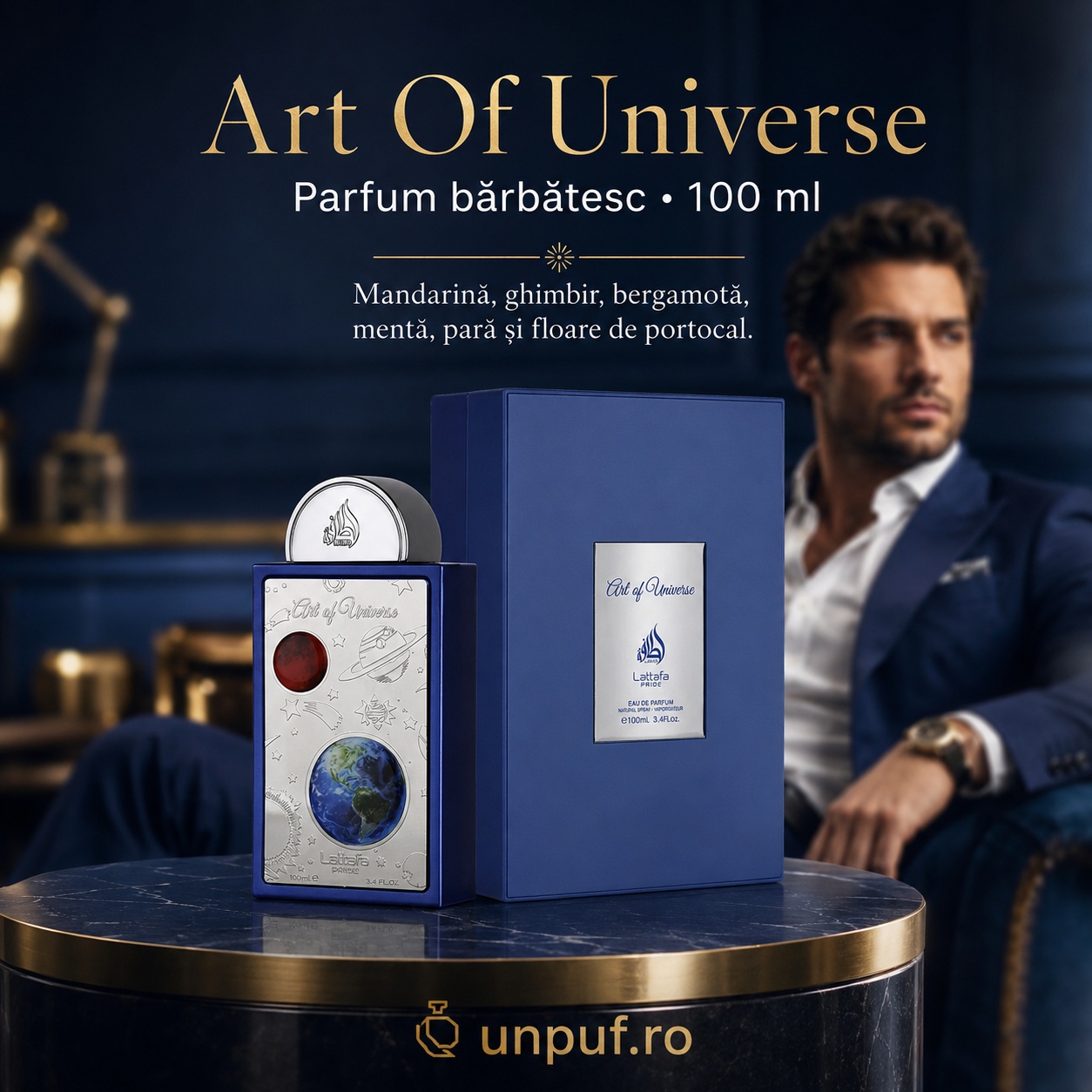 Parfum Lattafa Art Of Universe 100 ml inspirat din Blue Talisman de Ex Nihilo pentru bărbați