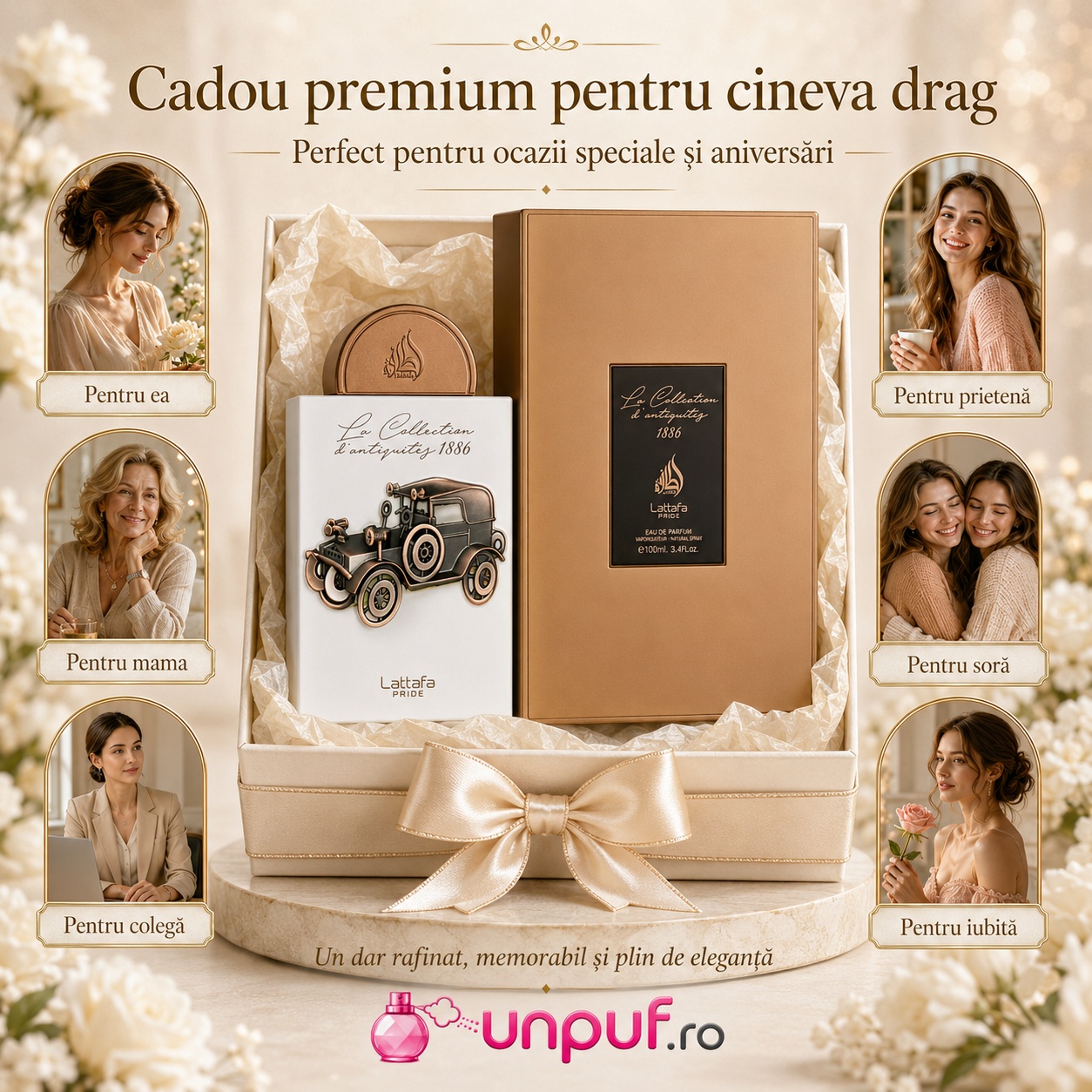 Lattafa Pride La Collection Car 1886 cadou premium pentru ea, mamă, colegă, prietenă, soră sau iubită