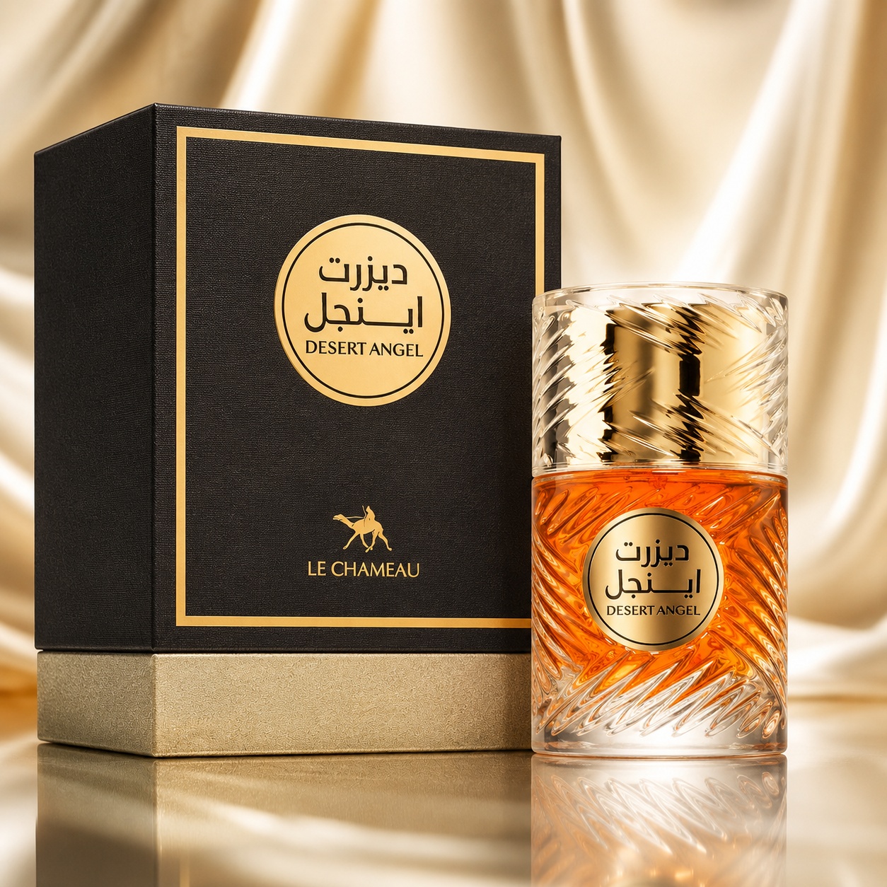 Parfum Arăbesc Le Chameau Desert Angel EDP 100 ml Unisex cu sticlă chihlimbar și cutie neagră premium