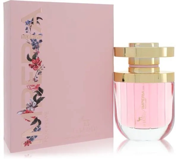 Imagine produs Le Gazelle Imperia Pink 100 ml pe fundal alb, flacon roz și cutie Eau de Parfum