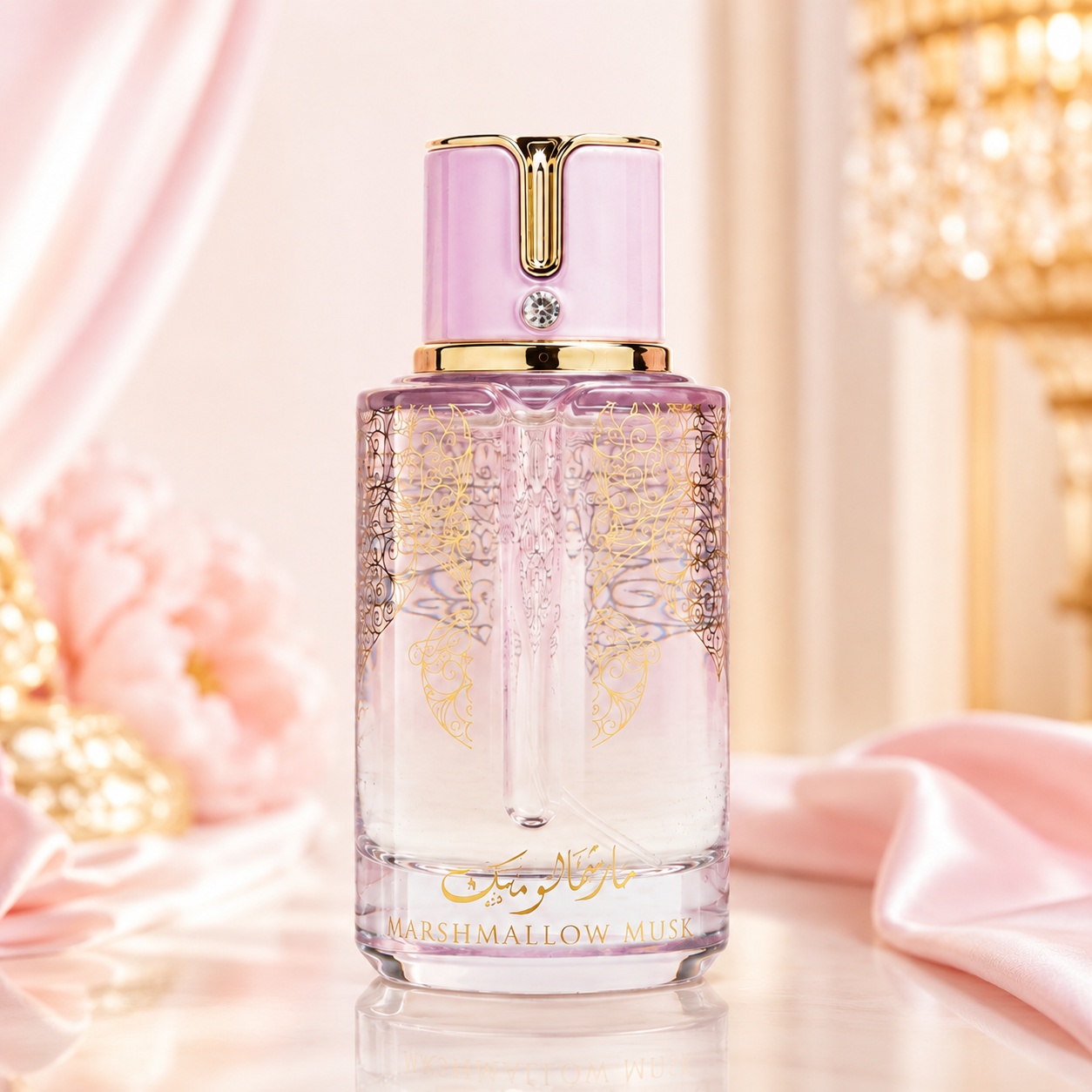 Sticlă Parfum Marshmallow Musk Arabiyat Prestige, parfum de damă dulce și moscat