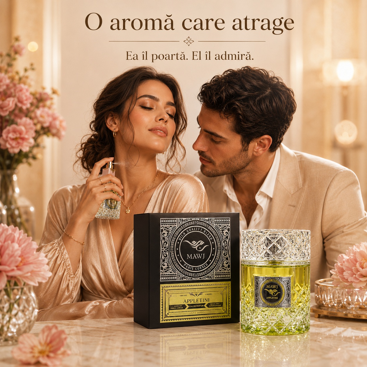 Mawj Appletini Paris Corner parfum unisex elegant pentru momente romantice și speciale
