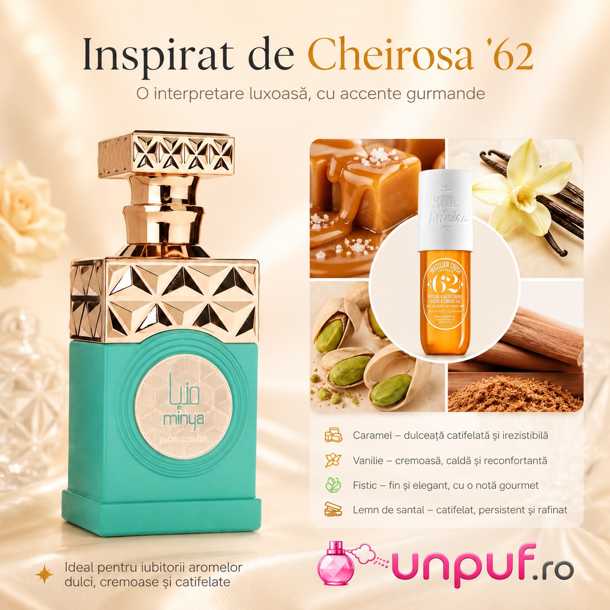 Ce primești &icirc;n colet Parfum Minya Paris Corner 100 ml ambalat cu atenție gata de oferit cadou