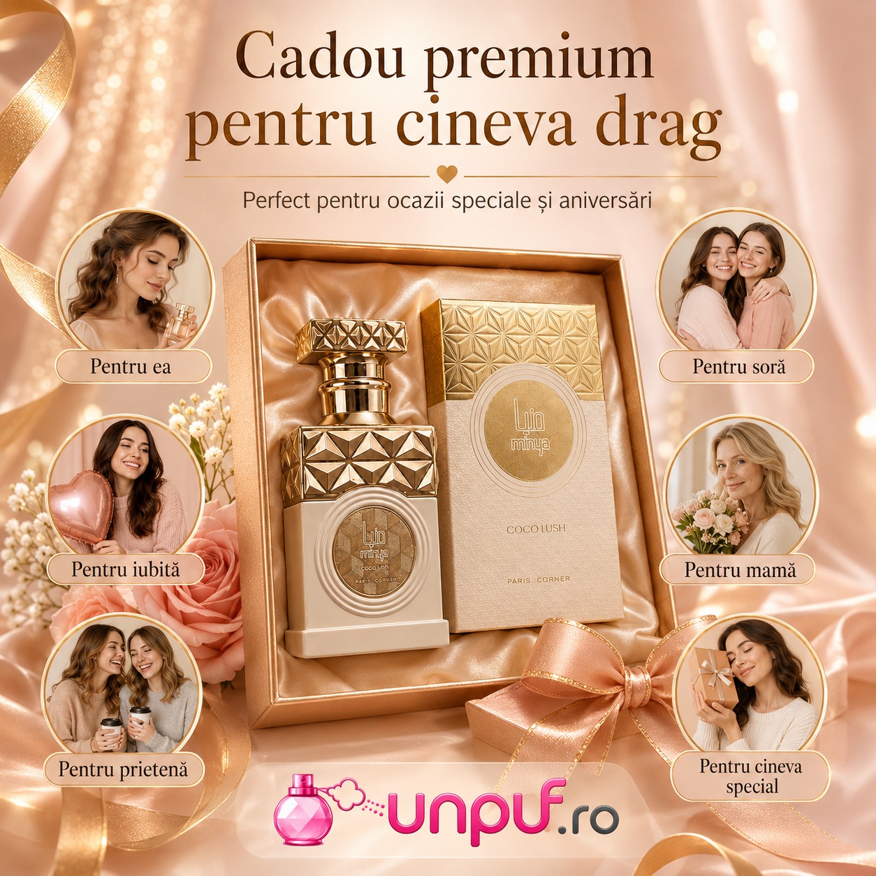 Minya Coco Lush Paris Corner cadou premium pentru iubită soră mamă prietenă și cineva special