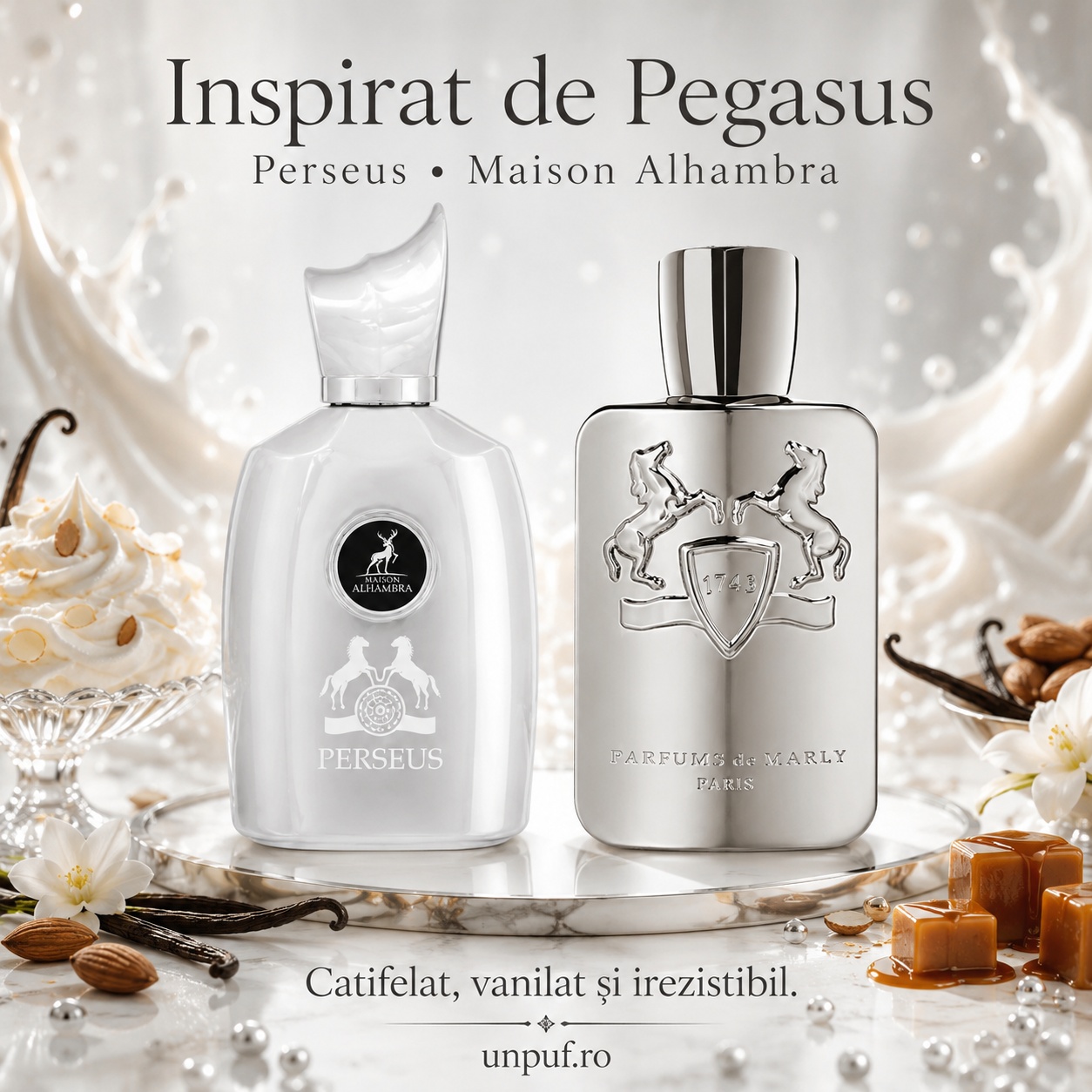 Perseus Maison Alhambra inspirat de Pegasus parfum catifelat, vanilat și irezistibil