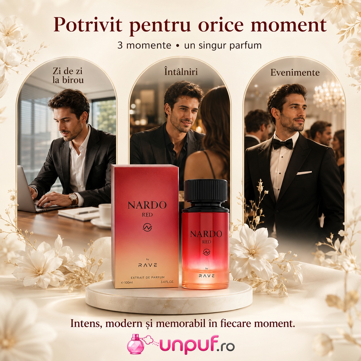 Rave Nardo Red potrivit pentru zi de zi, birou, întâlniri și evenimente