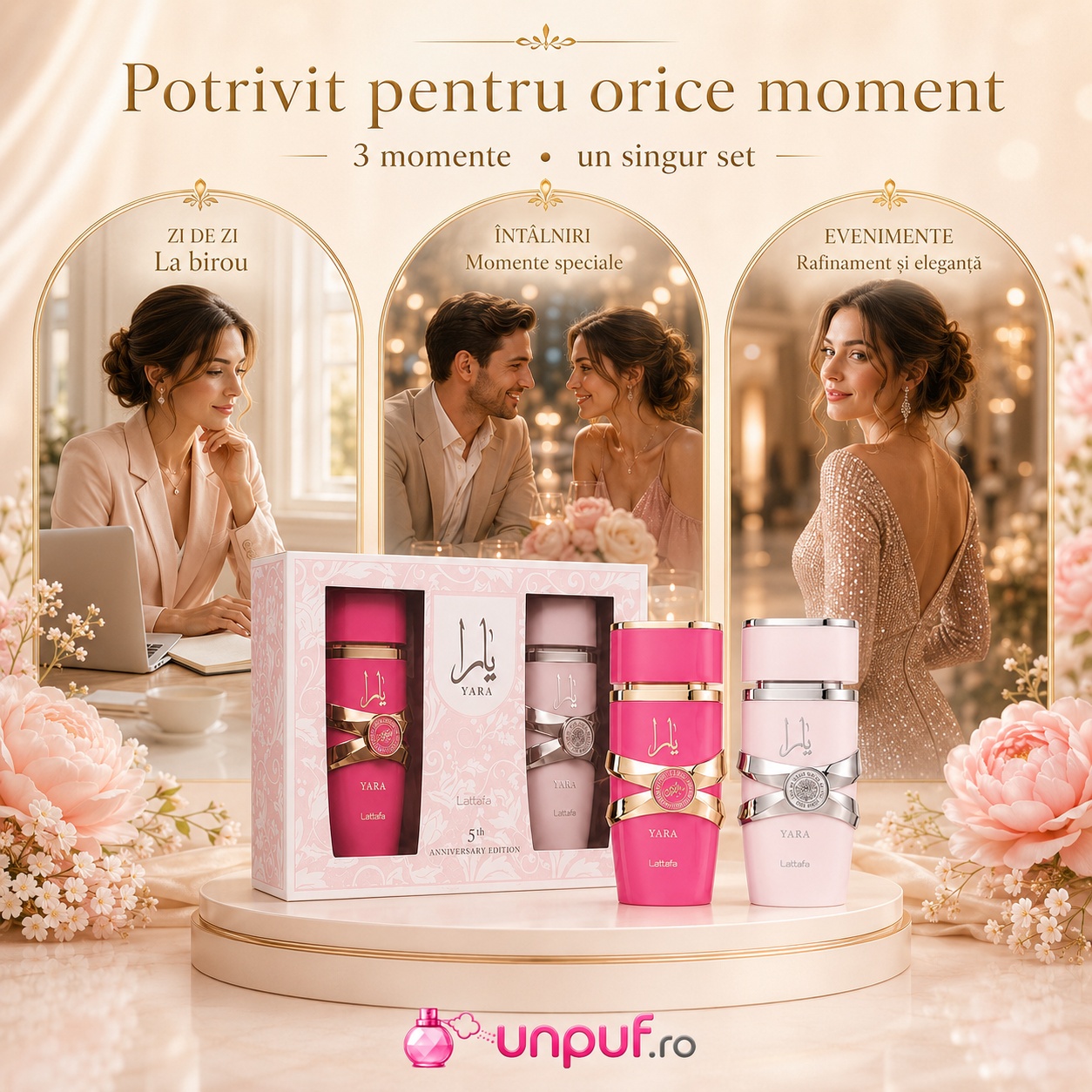Parfum Set Lattafa Yara 2 x 100 ml pentru damă, set aniversar Yara și Yara Candy