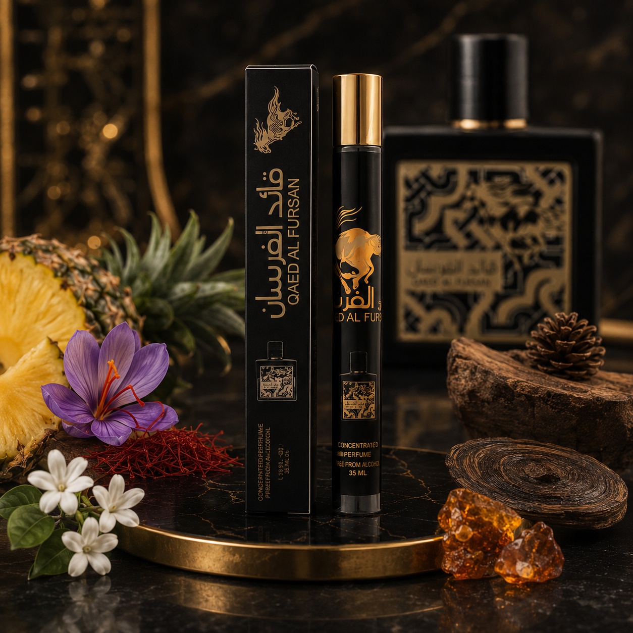 Qaed Al Fursan V.V. Love parfum unisex 35 ml cu ananas șofran iasomie cedru ambră și oud