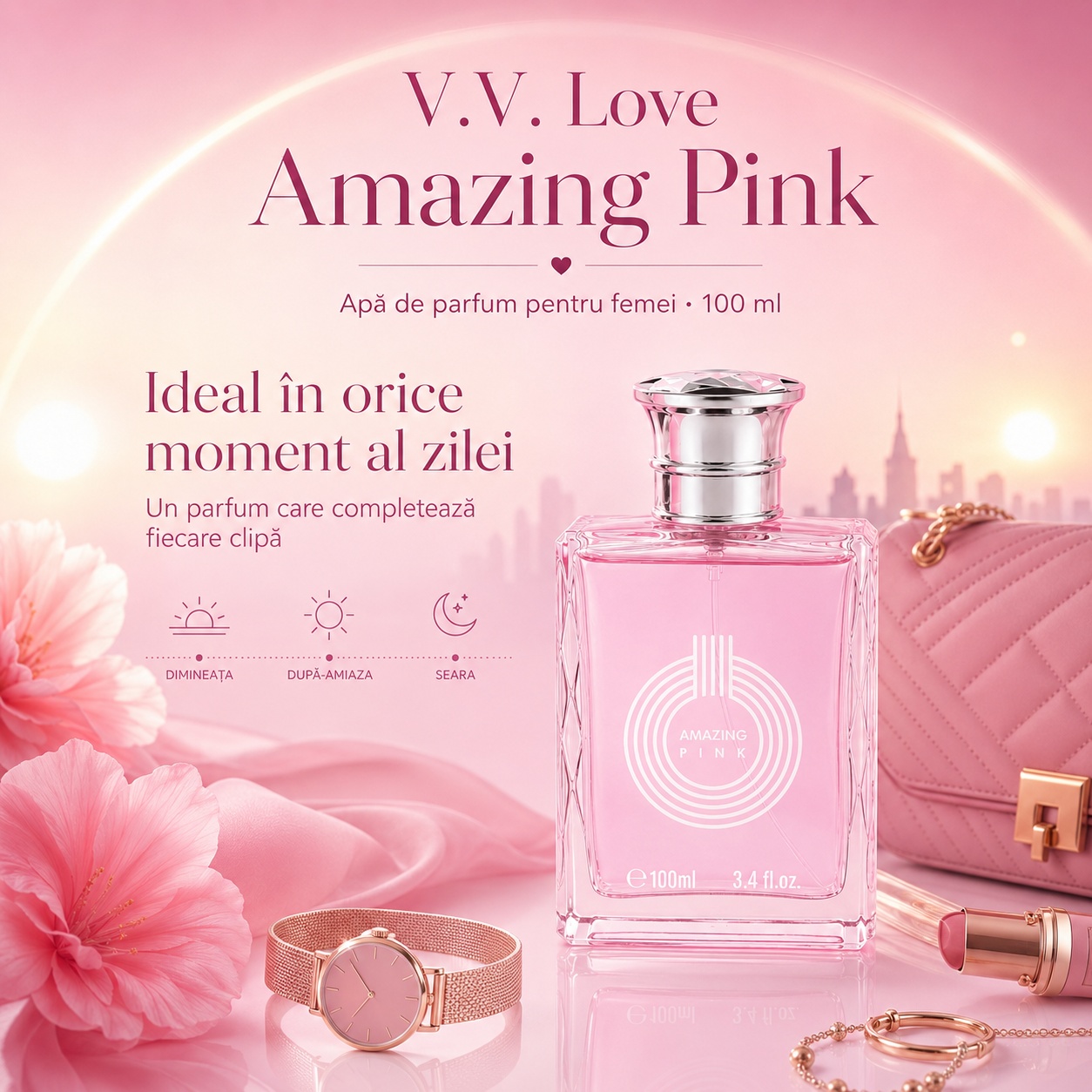 Parfum V.V. Love Amazing Pink ideal &icirc;n orice moment al zilei