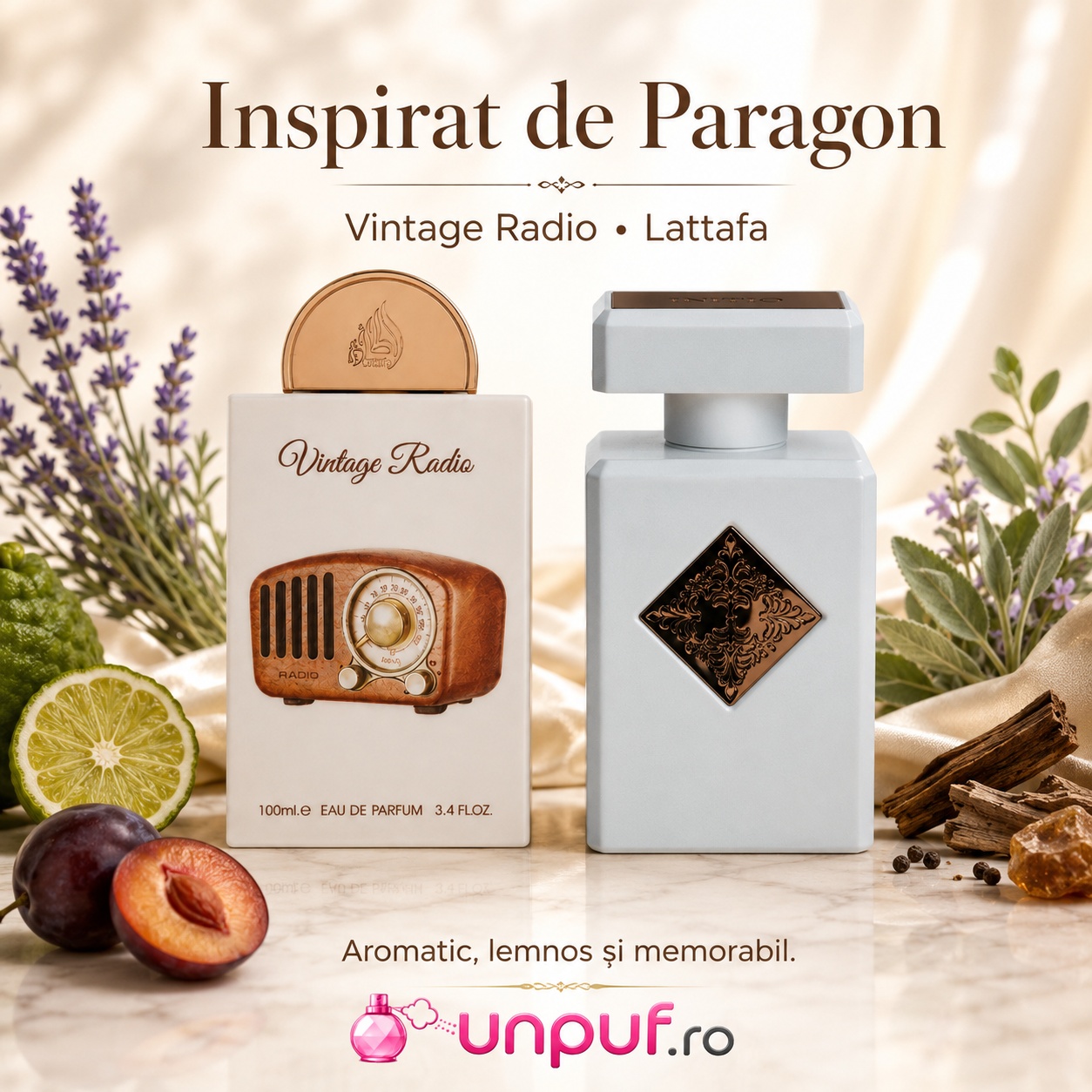 Vintage Radio Lattafa Pride inspirat de Paragon, parfum aromatic, lemnos și memorabil