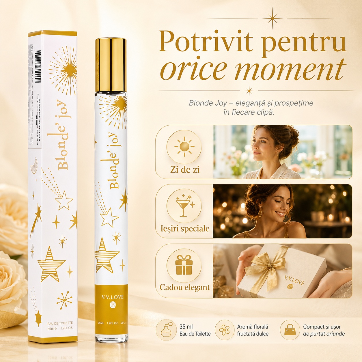 Parfum Blonde Joy 35 ml potrivit pentru zi de zi ieșiri speciale și cadou elegant