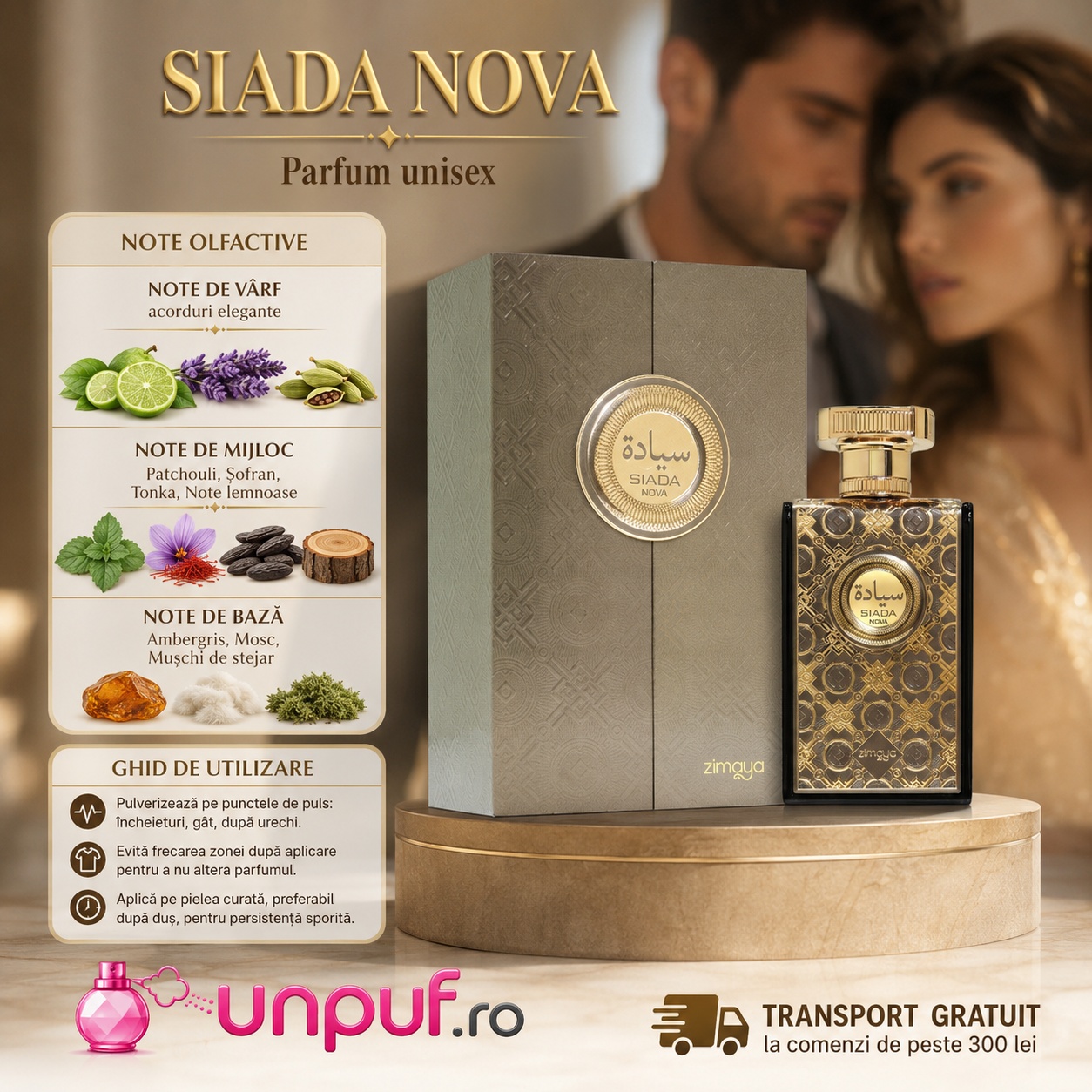 Zimaya Siada Nova note olfactive și ghid de utilizare pentru persistență mai bună