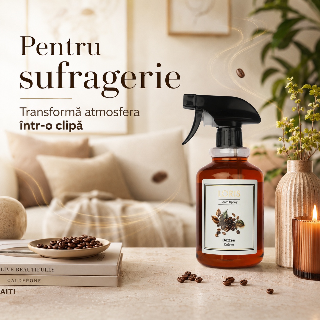 Loris Pafum Coffee parfum ambiental cald pentru sufragerie și dormitor