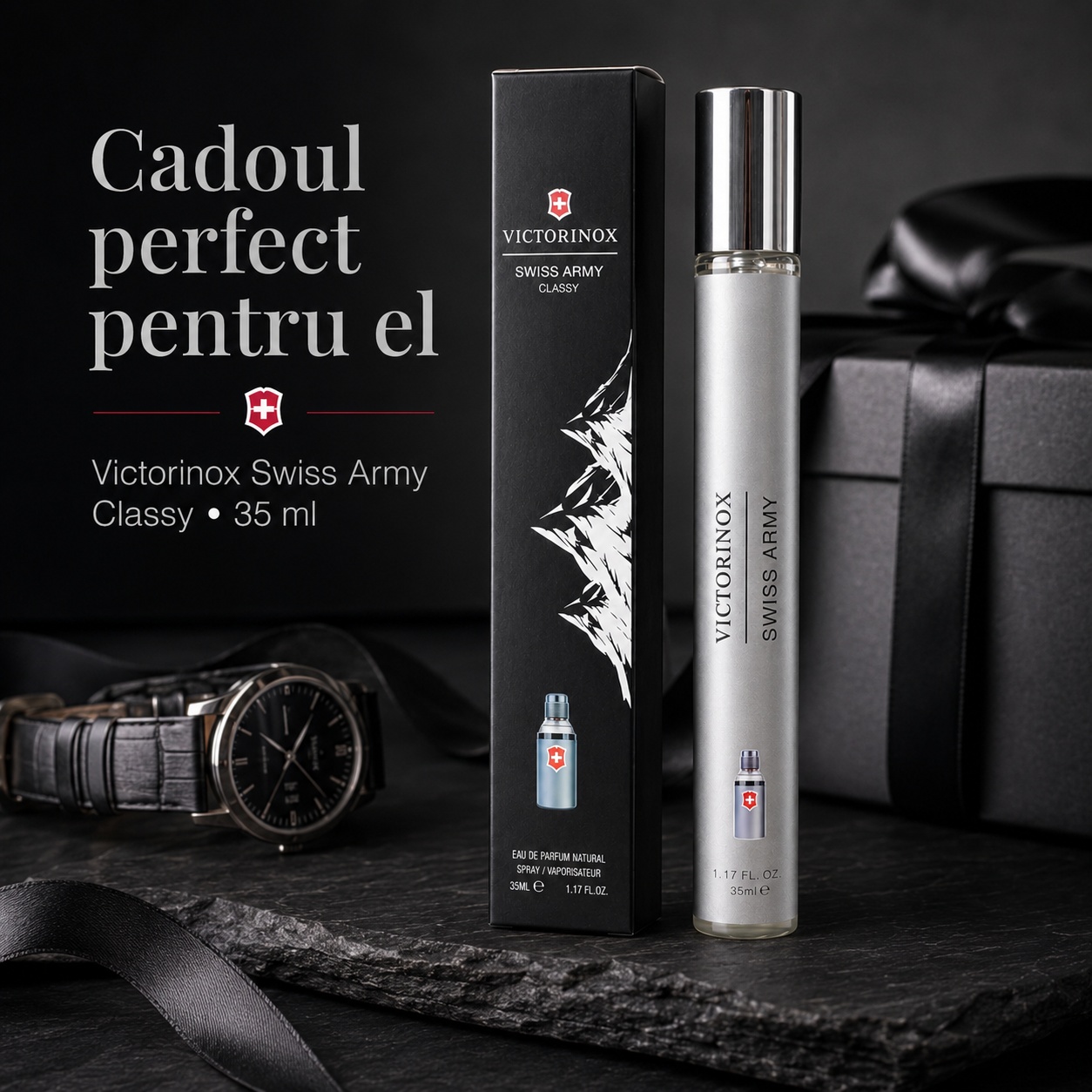 Victorinox Swiss Army Classic 35 ml cadoul perfect pentru el, parfum elegant &icirc;n format compact