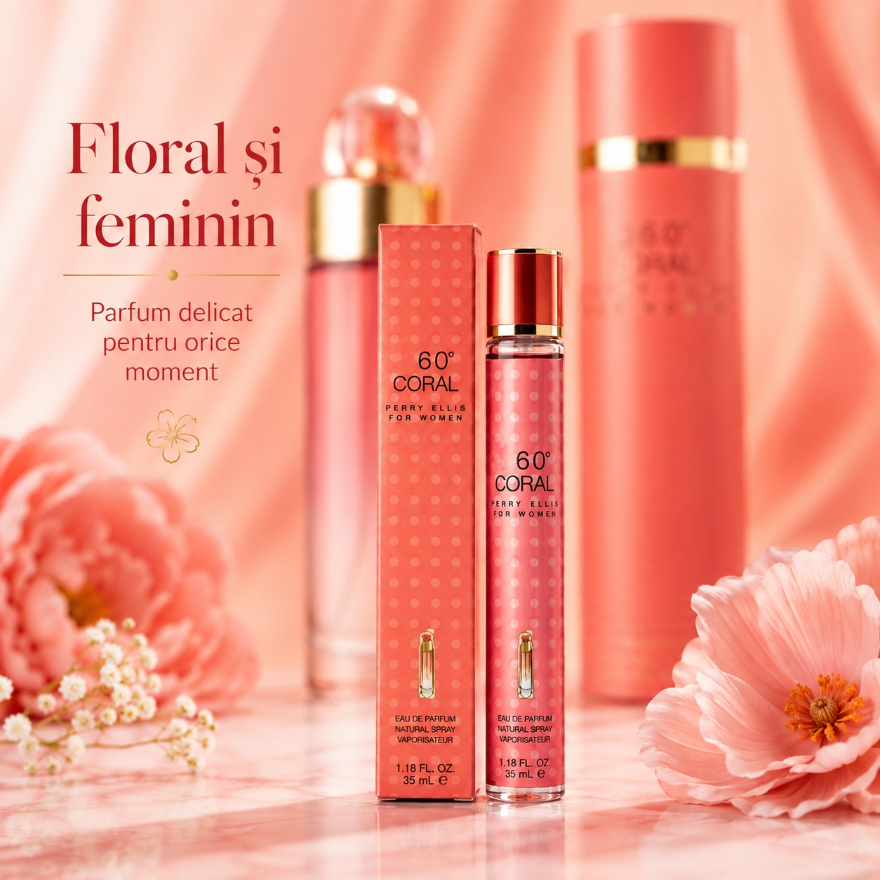 60 Coral For Women parfum floral și feminin pentru orice moment