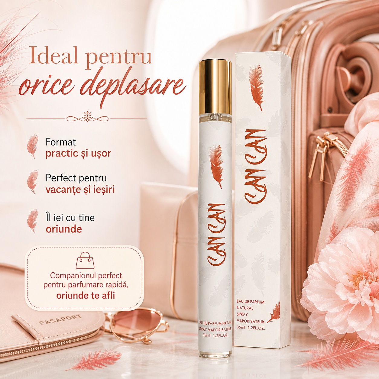 Can Can 35 ml ideal pentru orice deplasare parfum compact pentru vacanțe și ieșiri