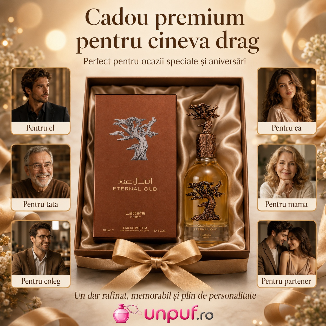 Lattafa Eternal Oud cadou premium pentru el pentru ea pentru tată pentru mamă pentru coleg sau partener