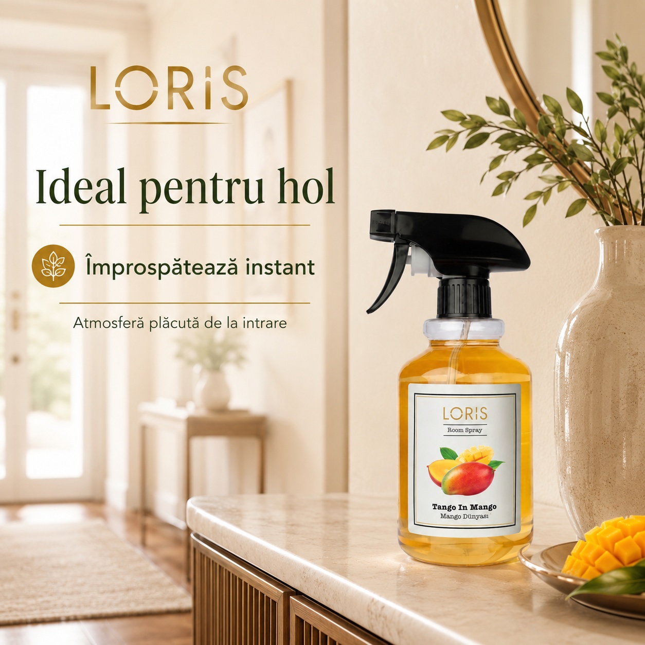 Odorizant Loris Tango in Mango ideal pentru hol &icirc;mprospătează instant atmosfera