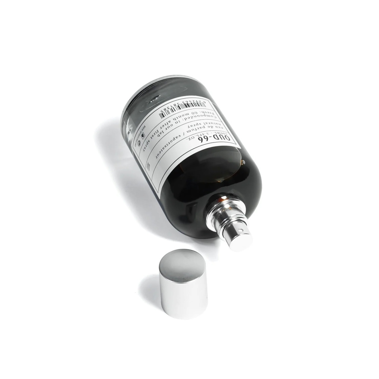 Oud 66 Aro-Fac parfum bărbătesc cu vaporizator și flacon minimalist