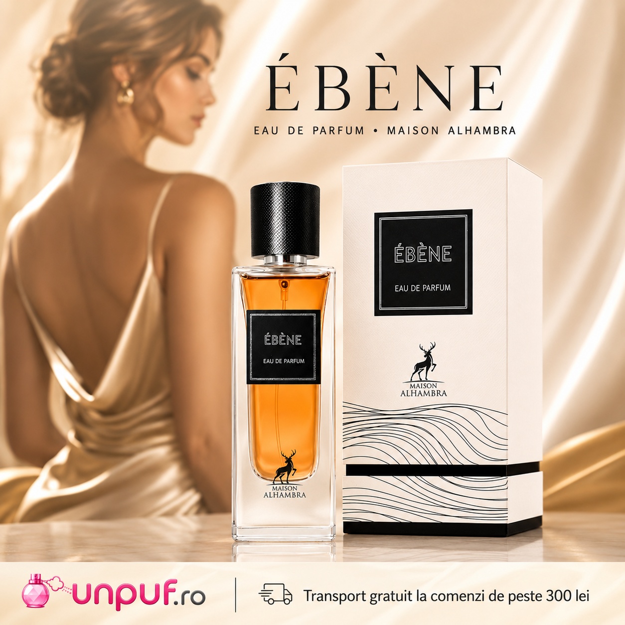 Parfum Alhambra Ébène Maison Alhambra 90 ml prezentare premium elegantă