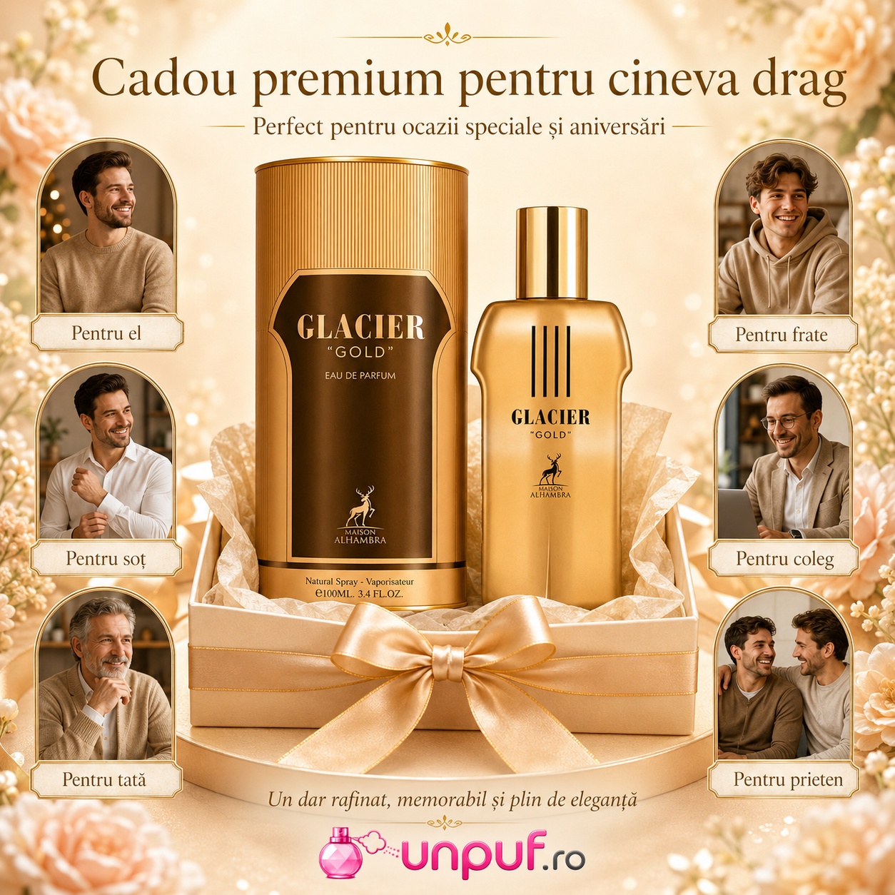 Alhambra Glacier Gold cadou premium pentru bărbat iubit soț tată frate prieten sau coleg