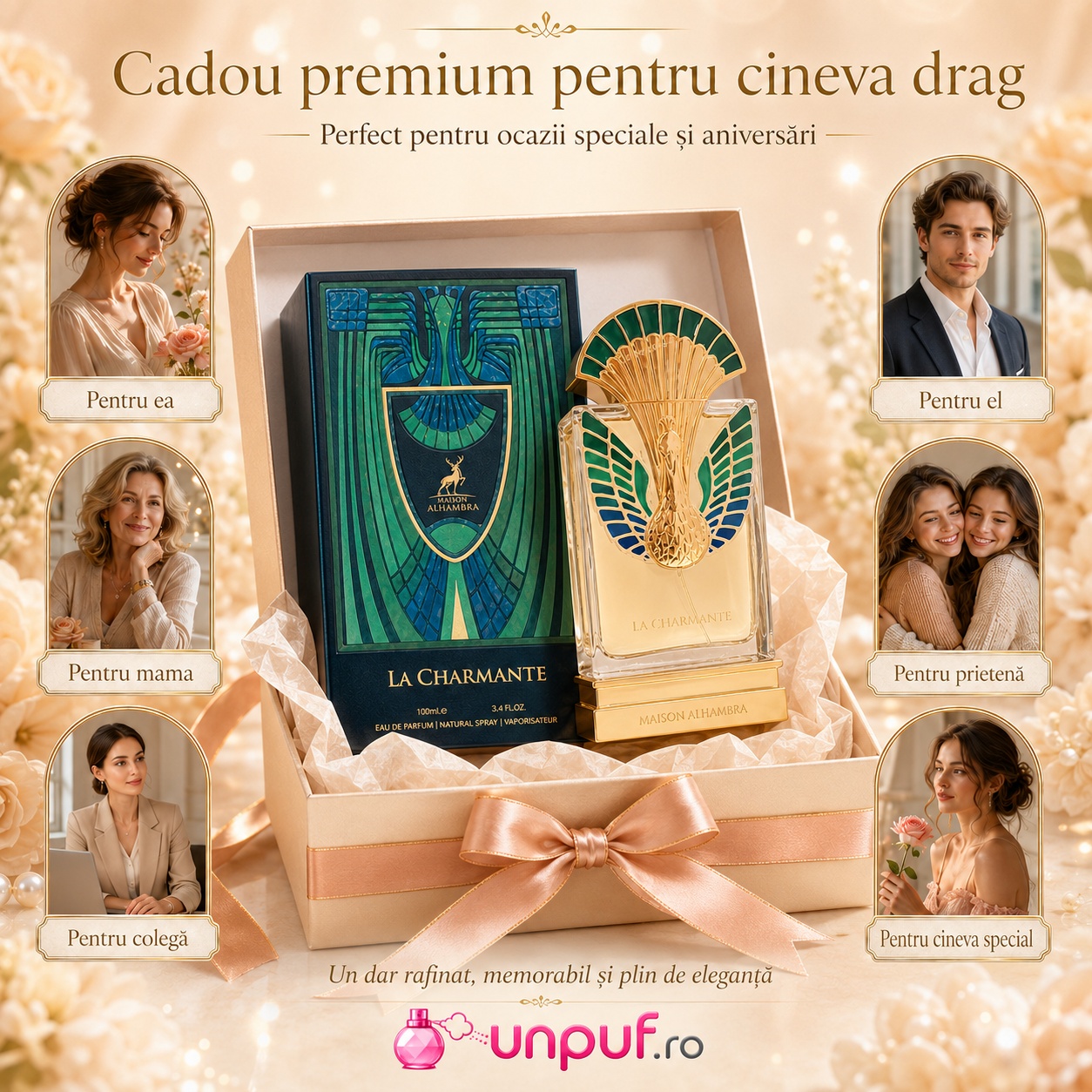 Alhambra La Charmante cadou premium pentru cineva drag, parfum elegant și memorabil