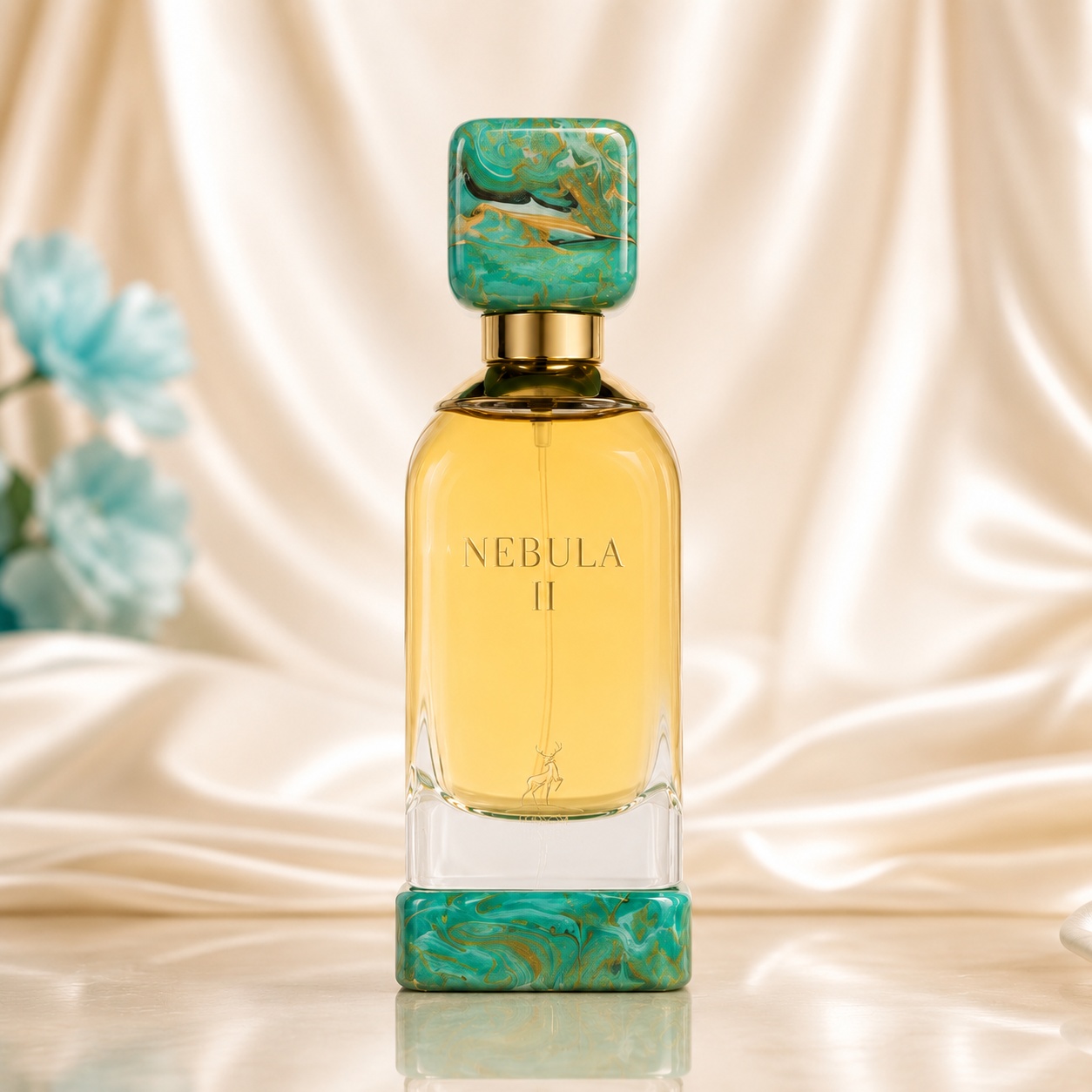 Sticlă Parfum Alhambra Nebula II Maison Alhambra 100 ml pe fundal luminos premium