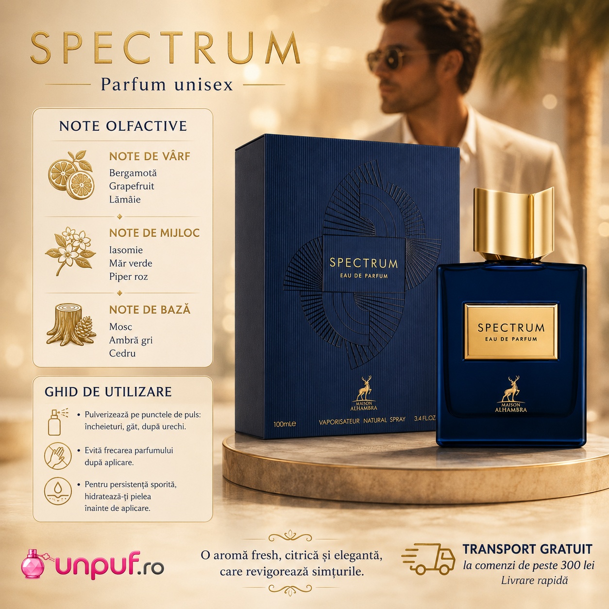 Alhambra Spectrum ghid de utilizare parfum bărbătesc oriental modern 100 ml