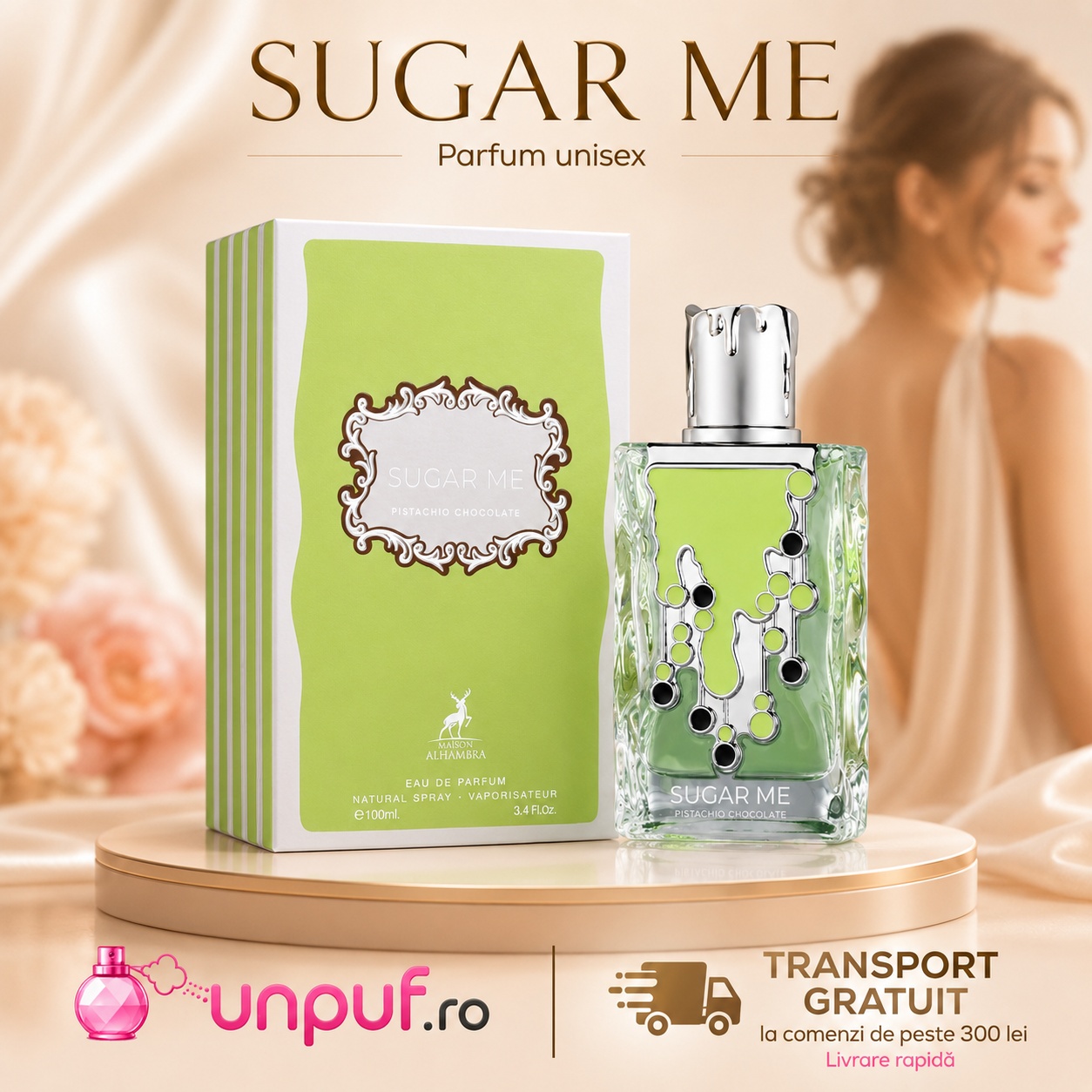 Alhambra Sugar Me Pistachio Chocolate ghid de utilizare parfum unisex gurmand oriental 100 ml