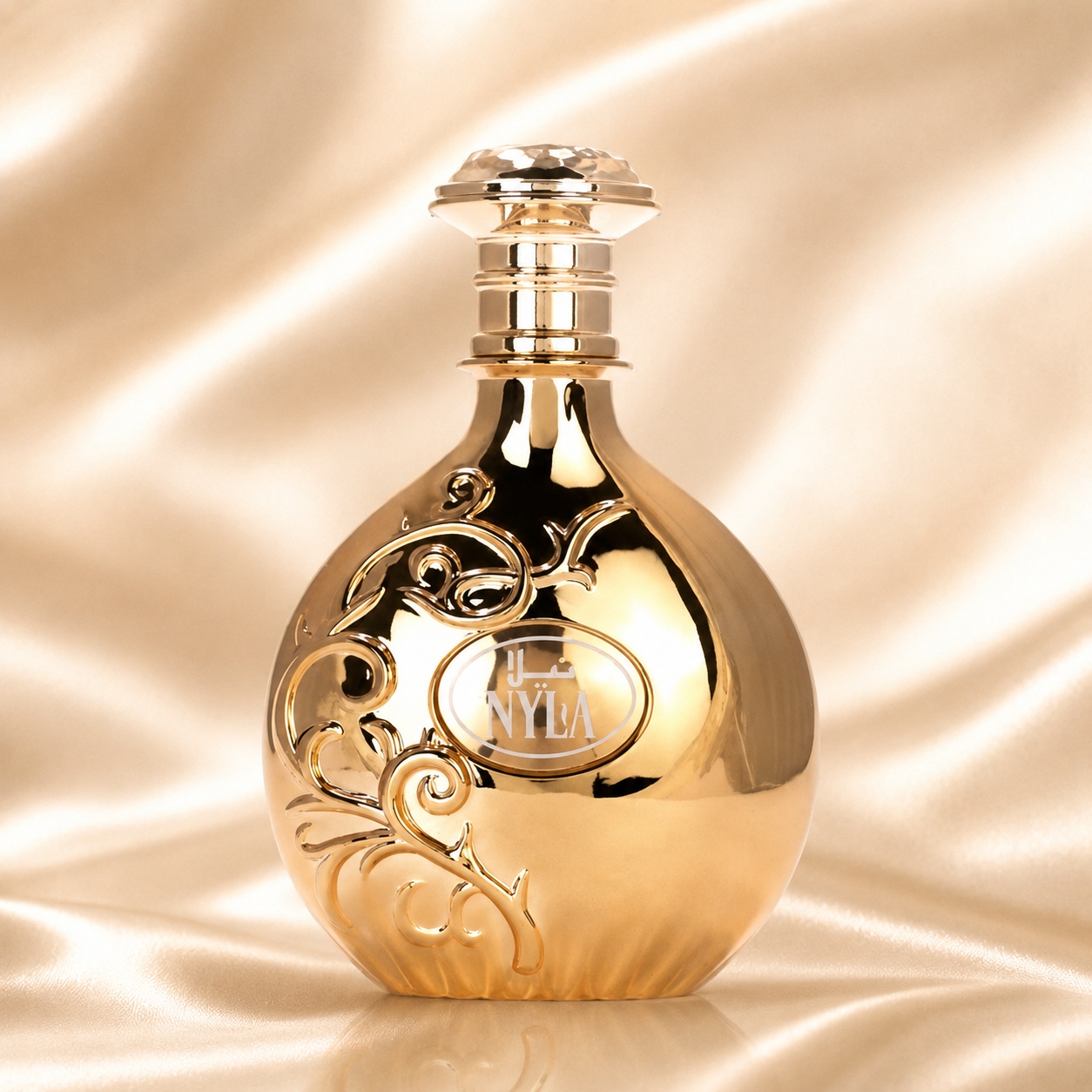 Sticlă parfum Arabiyat Prestige Nyla 80 ml, design auriu premium