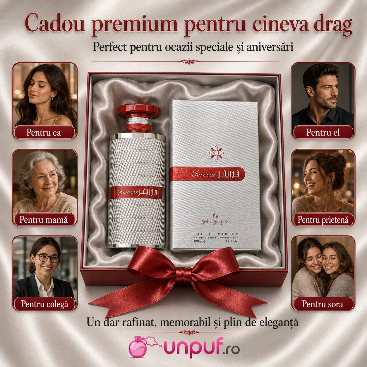 Forever Silver cadou premium pentru femei, bărbați, mamă, colegă, prietenă sau soră